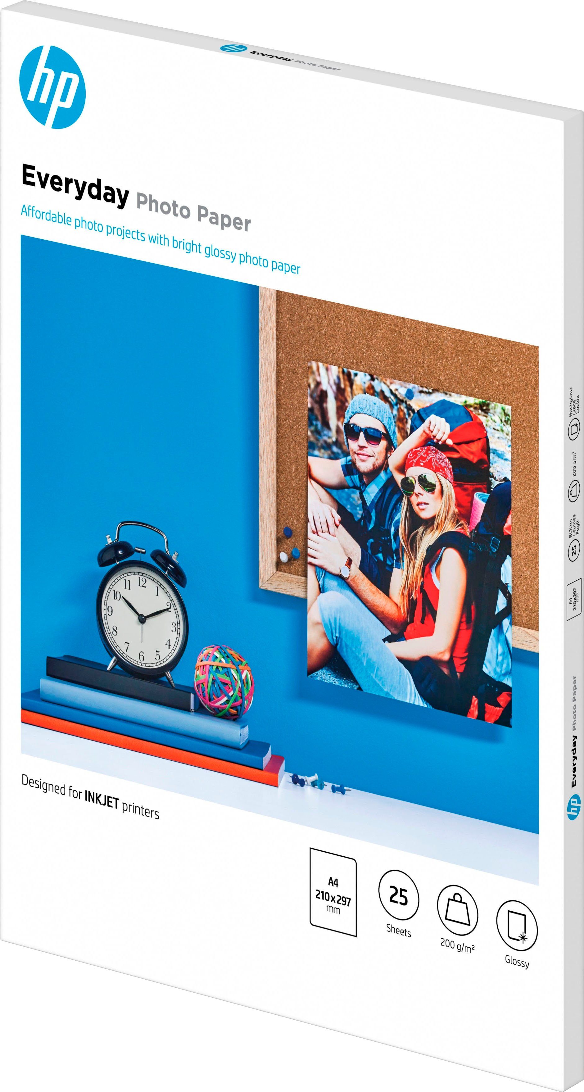 HP Fotopapier Everyday glänzend - 25 Blatt/A4/210 x 297