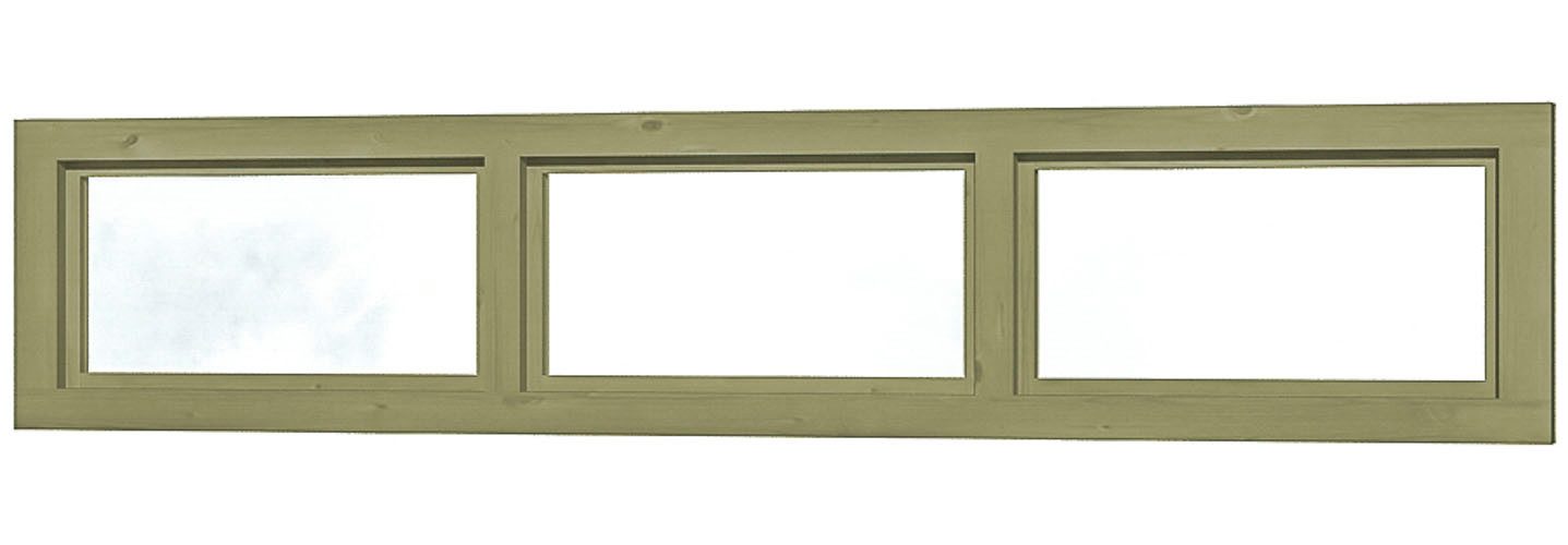 Skanholz Fenster Oberlicht, 147 x 30 cm