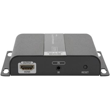 Digitus 4K HDMI Extender Zusatz-Empfängereinheit, HDMI-Adapter, Extender über Netzwerkkabel, Metallgehäuse, Ultra HD-fähig