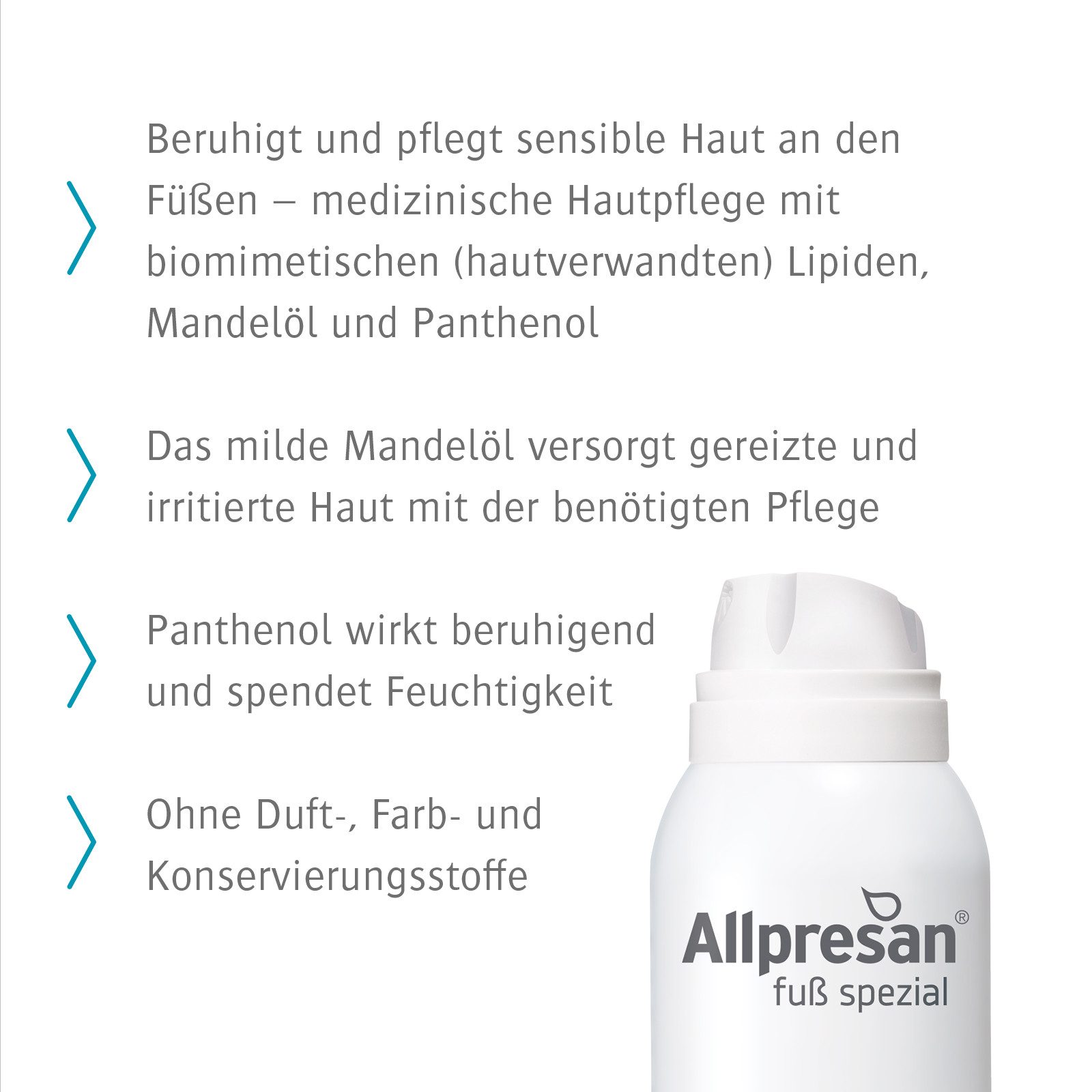 Allpresan Fußschaum Allpresan Fuß spezial Schaum-Creme Nr. 1 Empfindliche Haut 125ml Mit Mandelöl & Panthenol, 1-tlg., Medizinische Fußpflege mit biomimetischen (hautverwandten) Lipiden