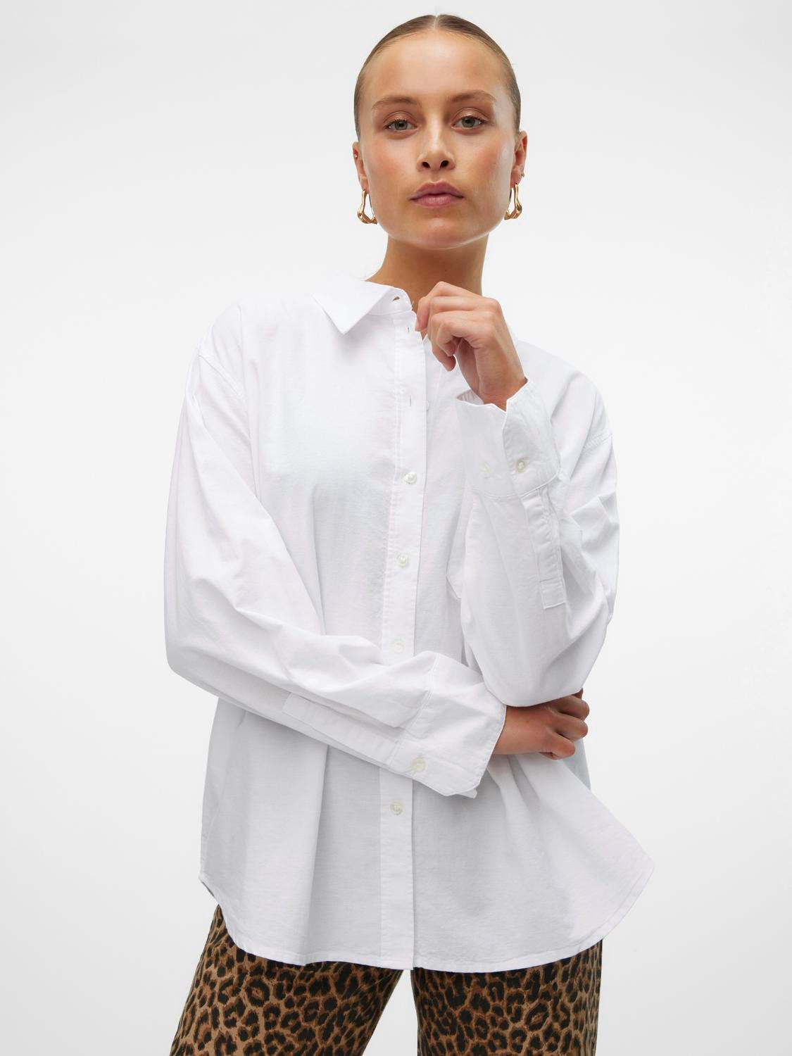 Vero Moda Blusenshirt locker geschnitten Hemdkragen günstig online kaufen