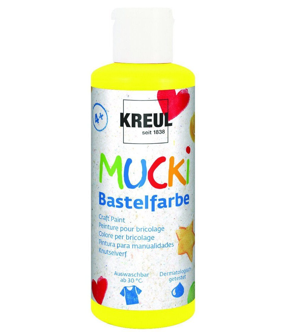 Bastelfarbe Kreul Mucki Bastelfarbe primärgelb 80 ml