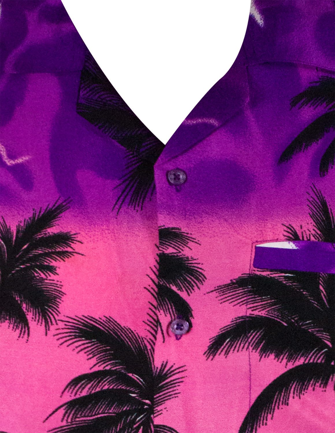 King Kameha Hawaiihemd Beach Eclectic Funky Hawaii-Hemd, Herren, Kurzarm, Front-Tasche