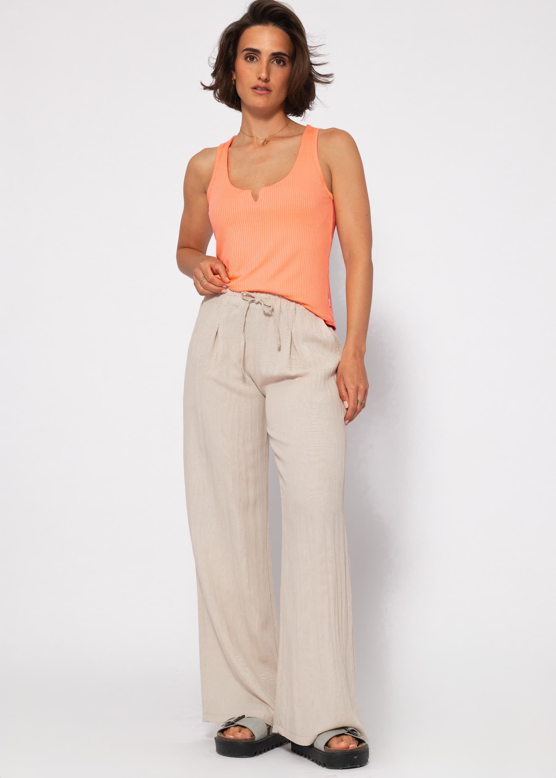 SASSYCLASSY Ripptanktop Top mit breiten Trägern günstig online kaufen