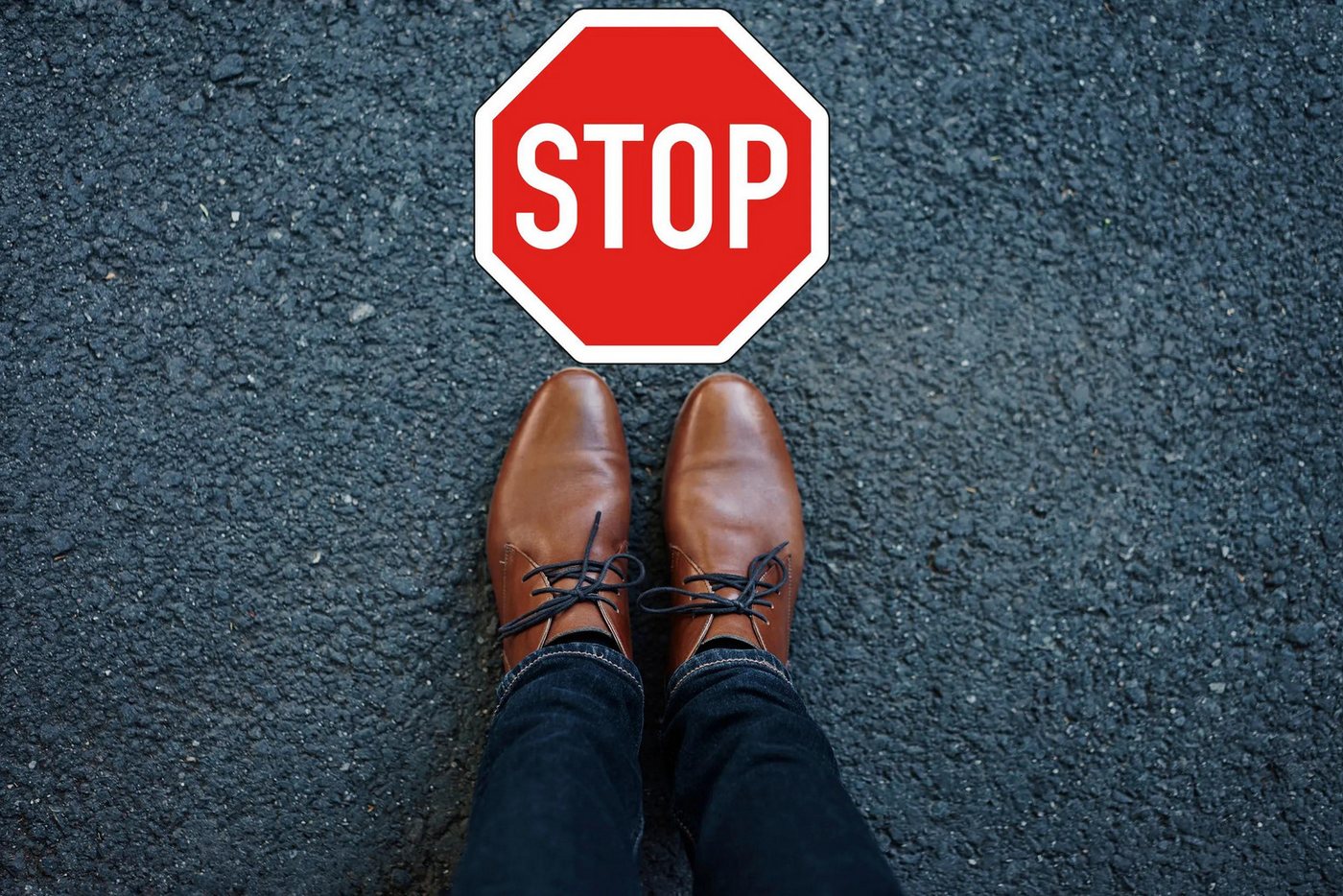 Thumbnail - EXACOMPTA Warnschild Hinweisschild Stop PVC selbstklebend rutschfest 30 cm Rot 67010E, Sockel