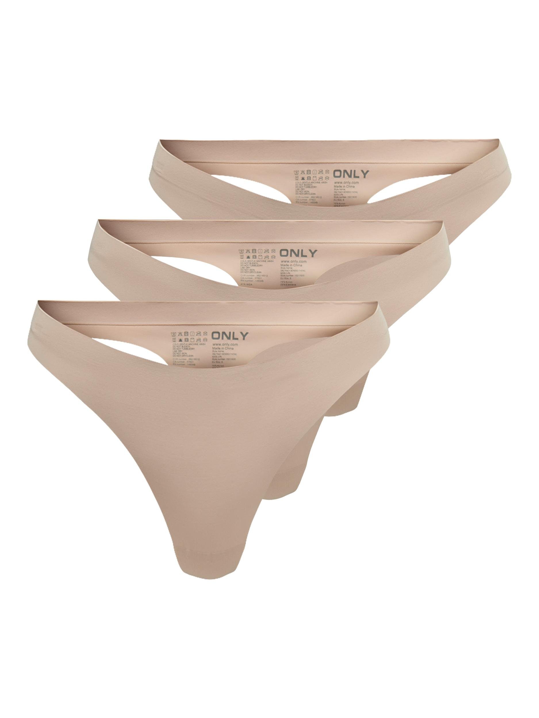 T-String ONLTRACY BONDED THONG NOOS 3-PK