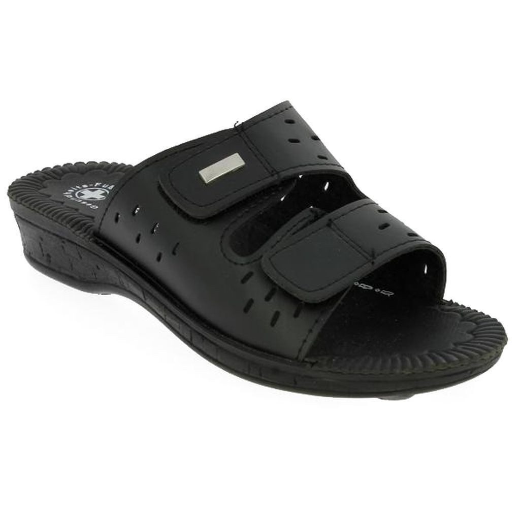 emeco Damen Pantoletten Schlappen Latschen mit Soft Fußbett Sandalette 3 Fa günstig online kaufen