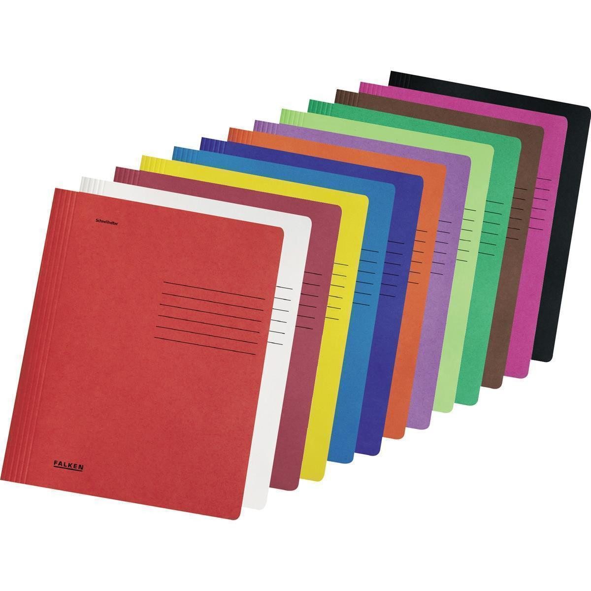 Falken Hefter 10x Falken Schnellhefter 26001272 A4 Karton bordeaux