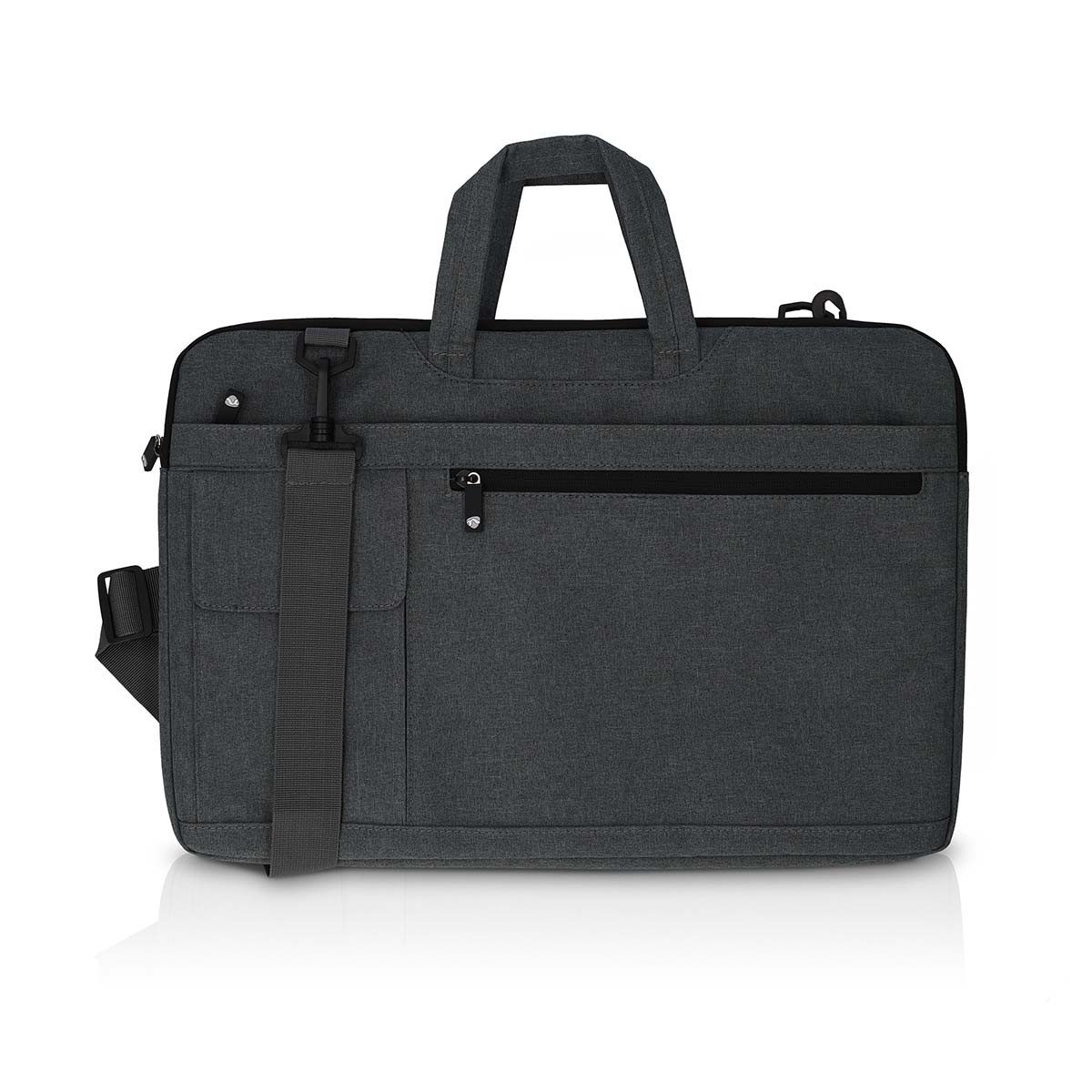 Nedis Laptop-Hülle NBBG17150BK, Tragegurt, 8 Fächer, für Alltag, flexibler Einsatz, Polyester
