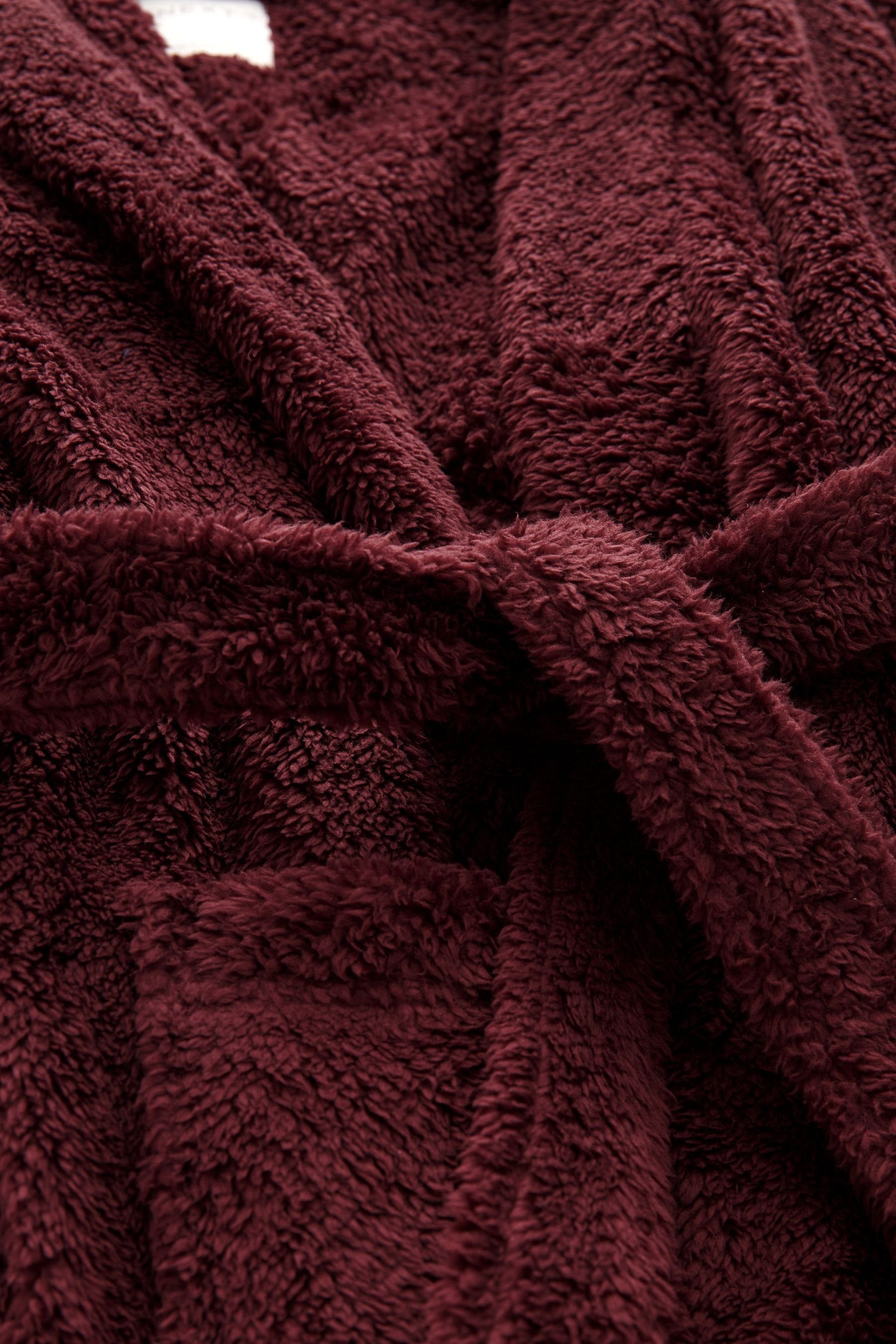 Bademantel Burgundy (recycelt) Fleece, Next aus Polyester Red Kinderbademantel