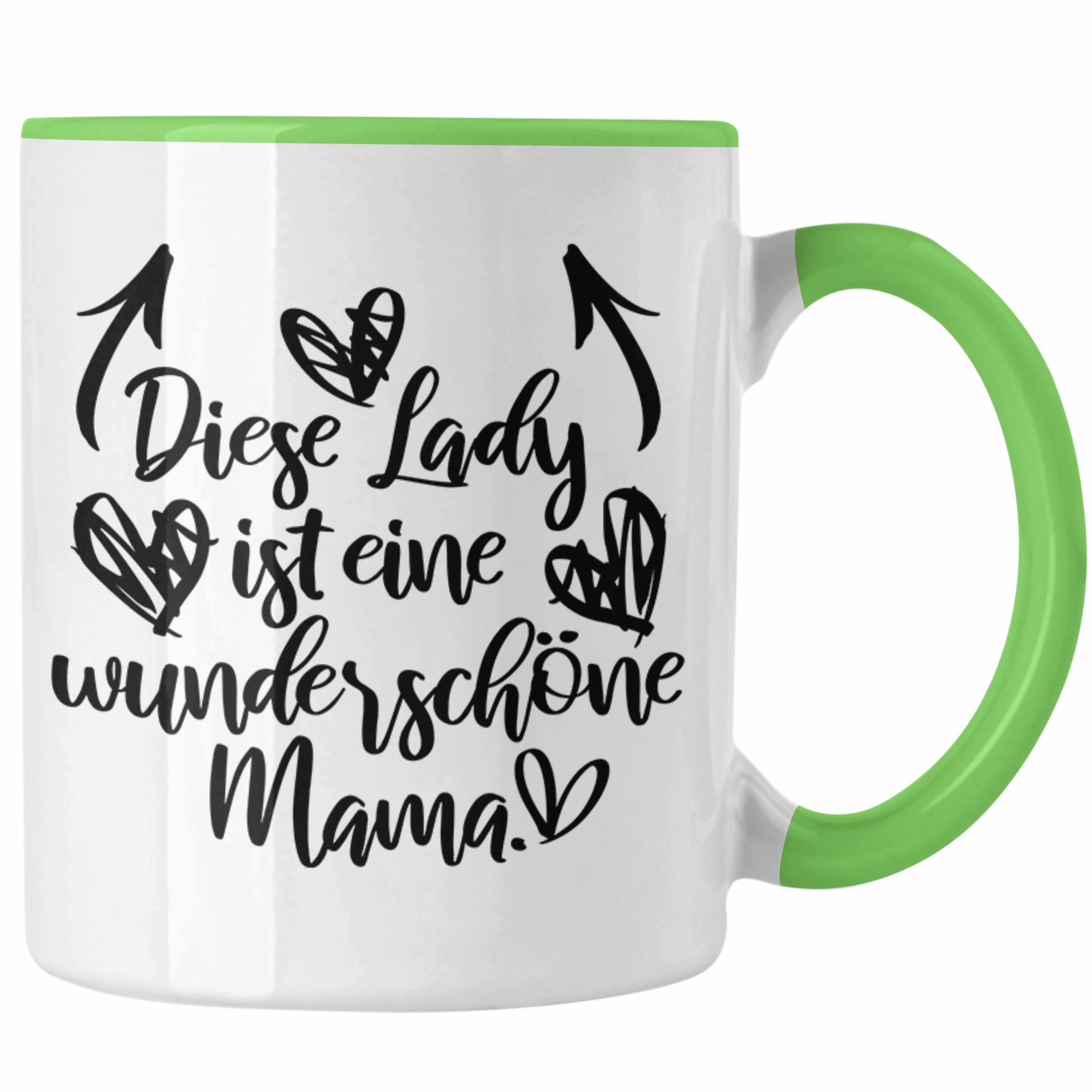Trendation Tasse Trendation - Wunderschöne Mama Geschenk Tasse mit Spruch Kaffeetasse Mutter Muttertag Geschenkidee Grün