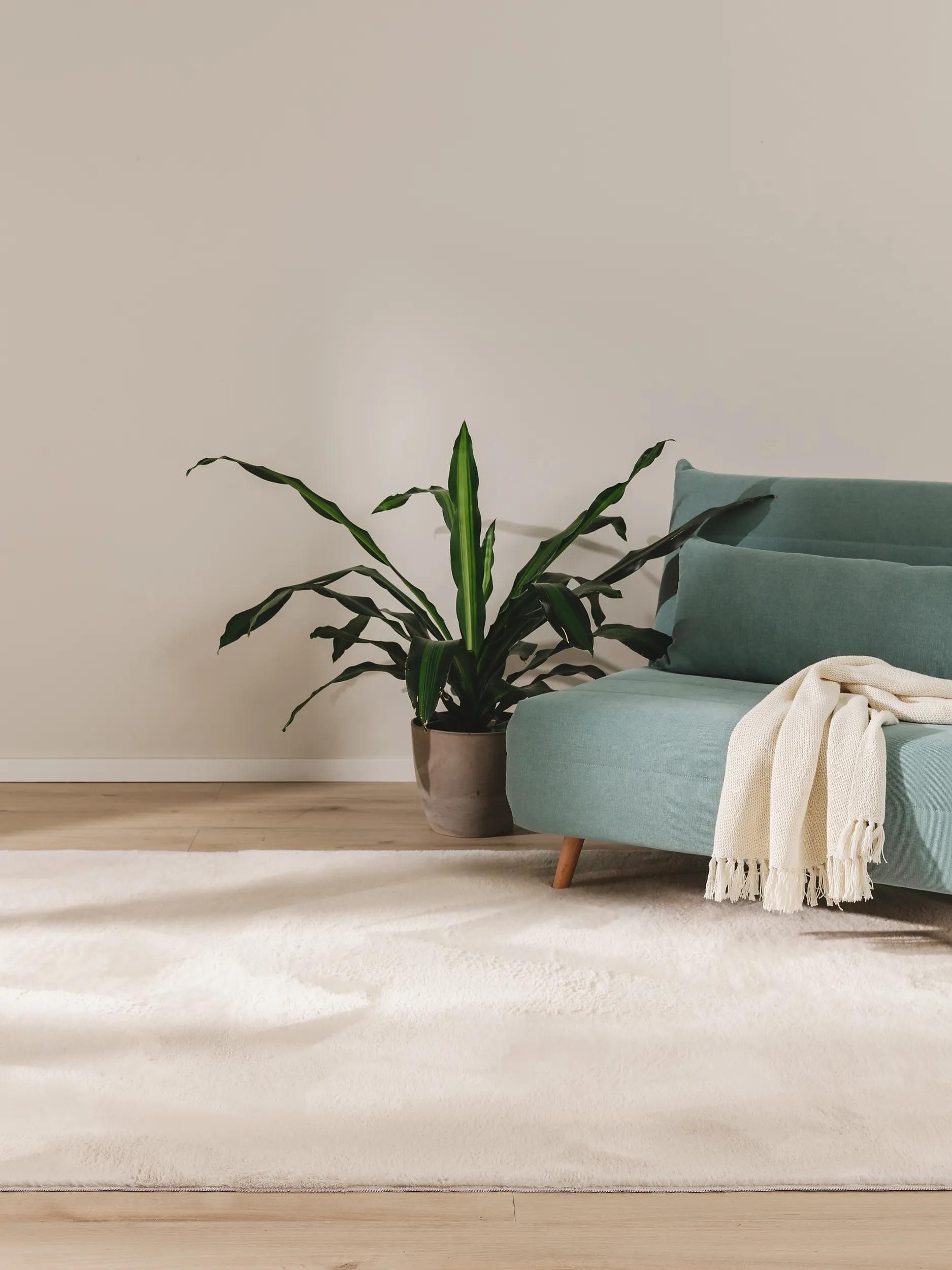 benuta Fellteppich Furry, rechteckig, Höhe: 11 mm, Teppich Wohnzimmer, Esszimmer, Schlafzimmer, Flur, Weich, Rutschfest