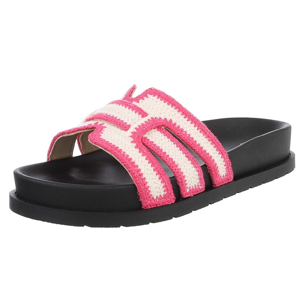 Ital-Design Moderne Damen Sandalen mit Schwarz-Weiß-Design günstig online kaufen