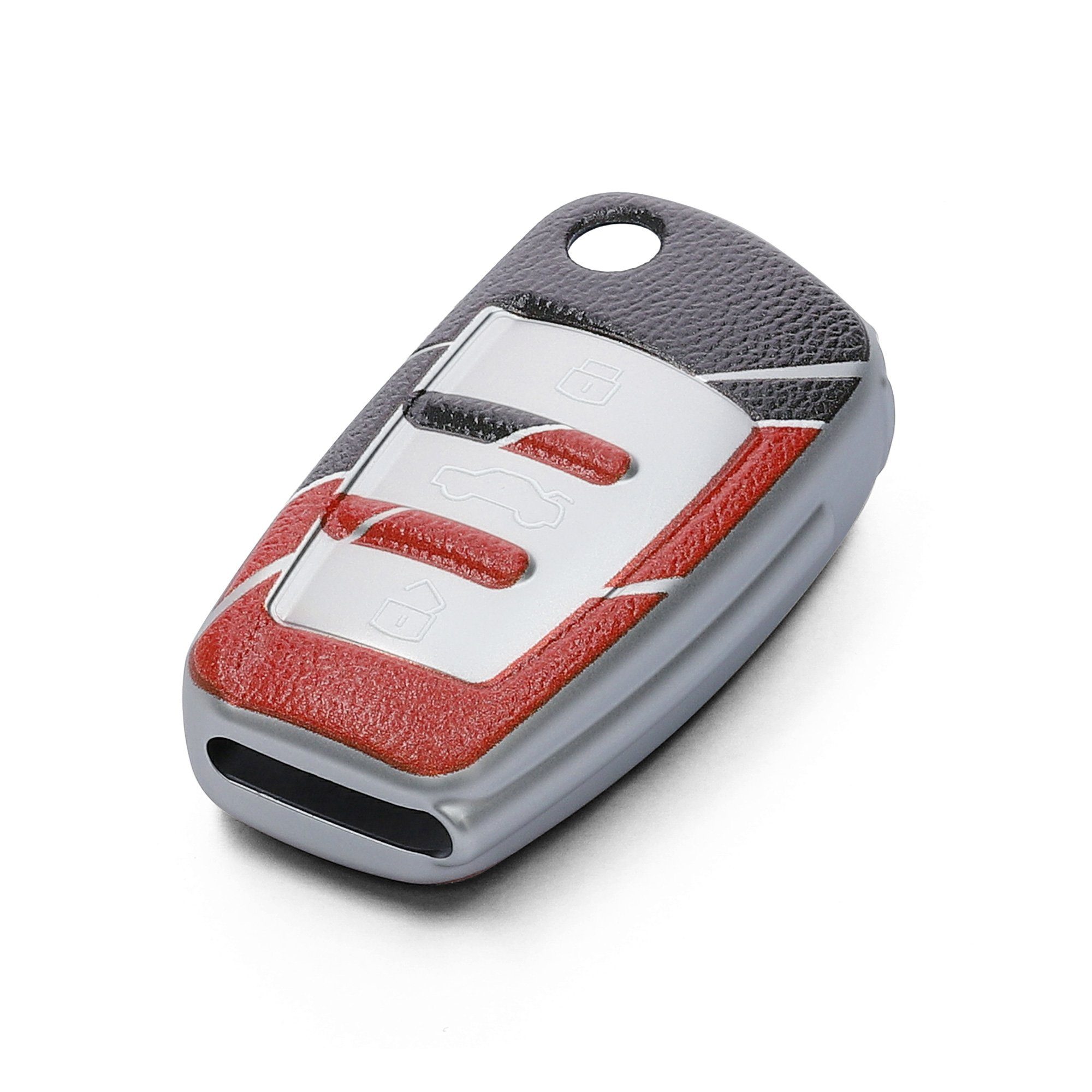 kwmobile Schlüsseltasche Autoschlüssel Hülle für Grau Schutzhülle Schlüsselhülle Cover TPU Audi