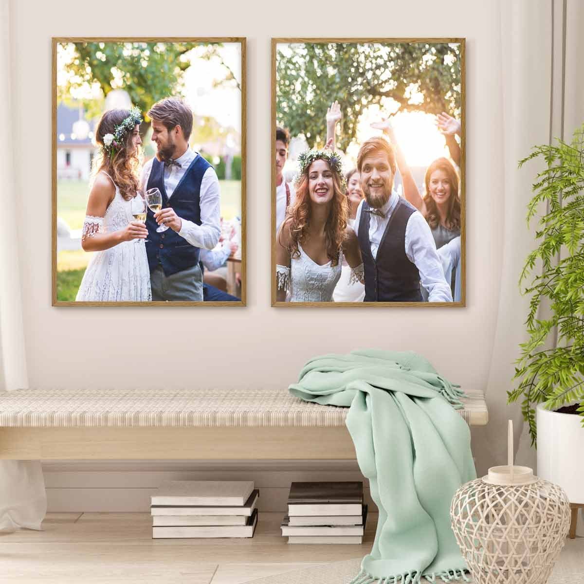 PHOTOLINI Bilderrahmen 2er Set Massivholz-Rahmen Modern günstig online kaufen