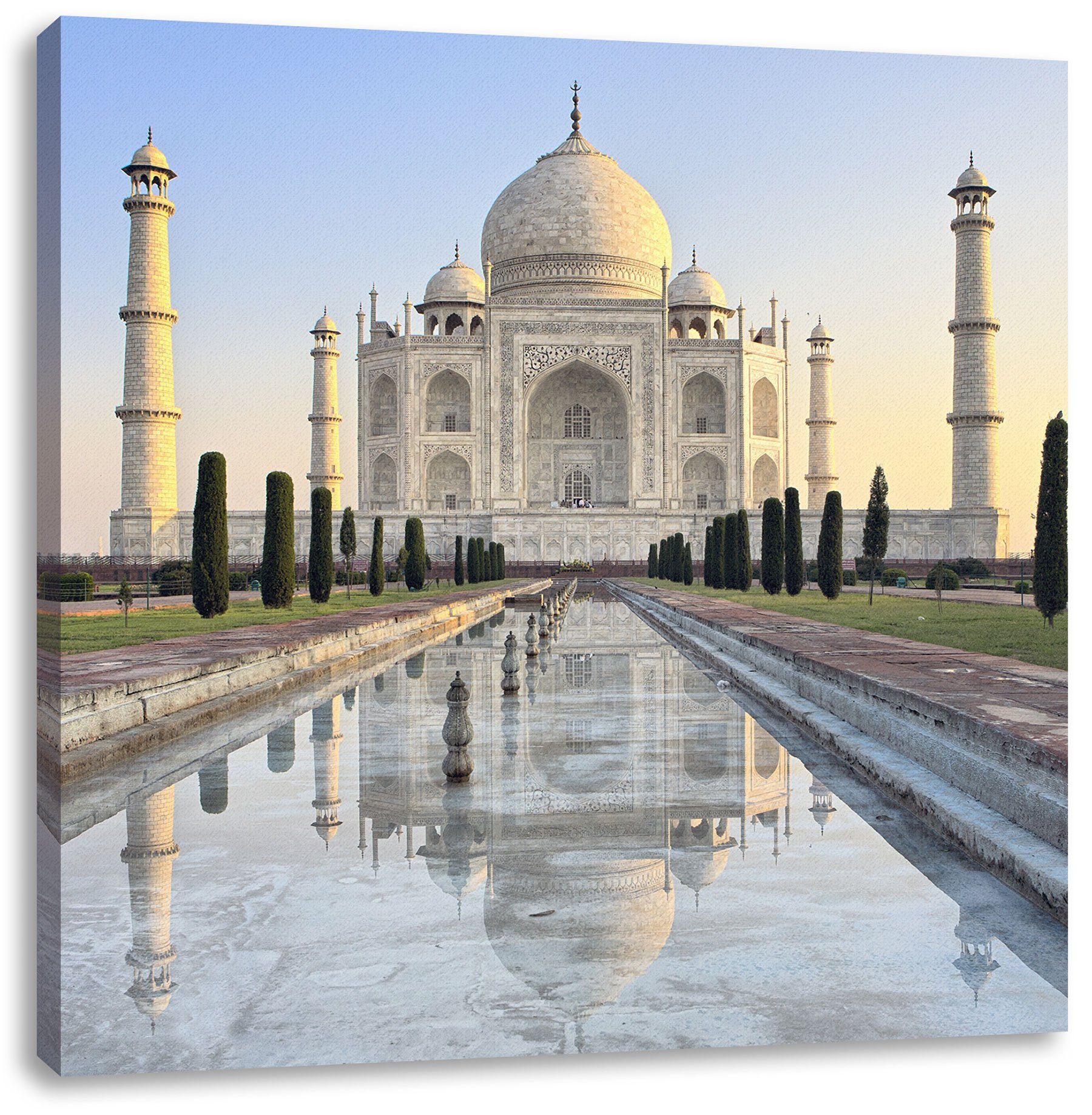 Pixxprint Leinwandbild Taj Mahal, Taj Mahal (1 St), Leinwandbild fertig bespannt, inkl. Zackenaufhänger