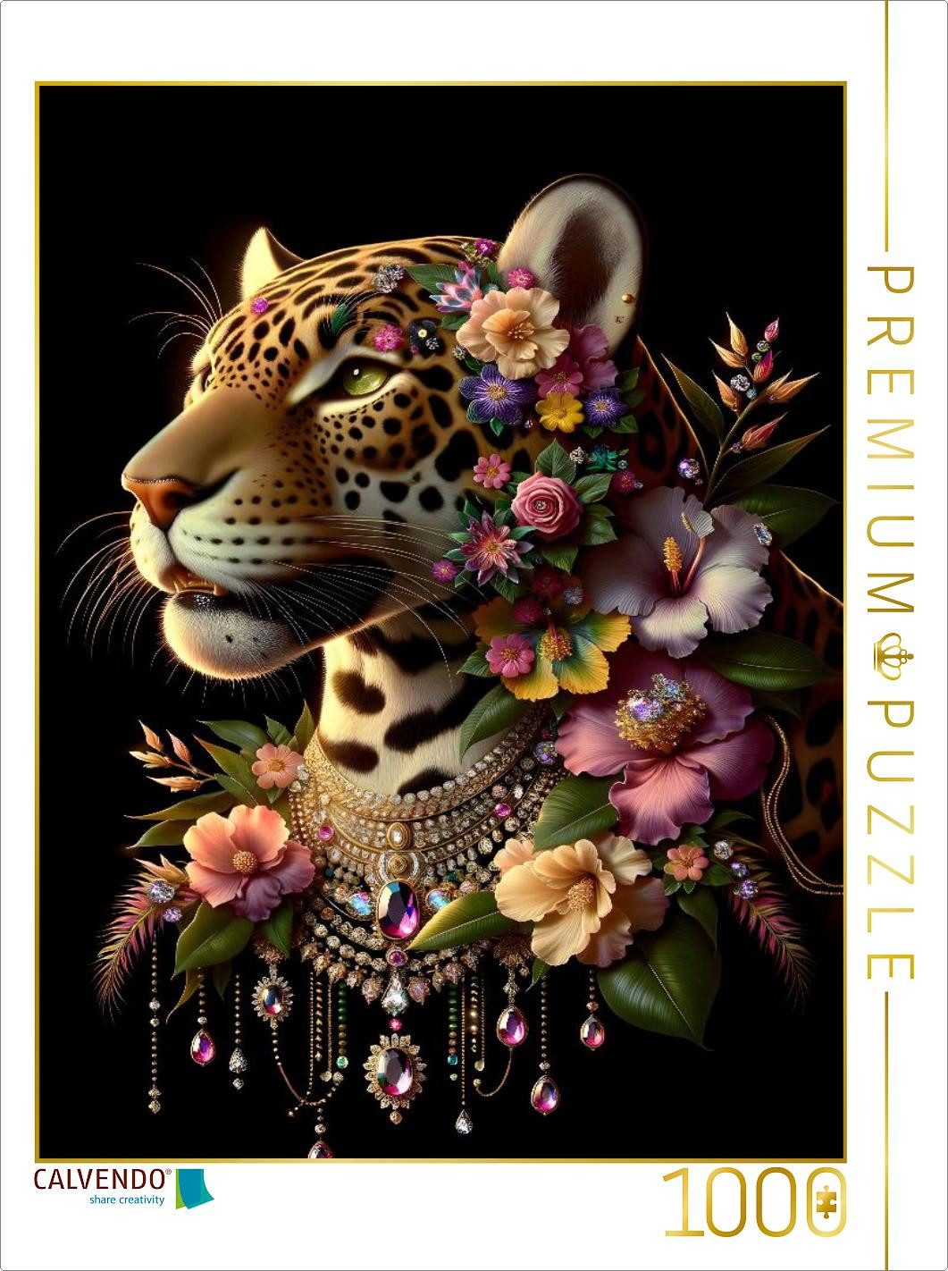 Puzzle CALVENDO Puzzle Leopardenzauber, 1000 Teile Lege-Größe 64x48cm Foto-P