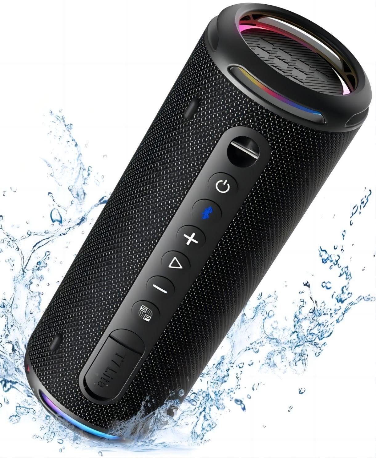 Tronsmart T7 Lite Setreo Bluetooth-Lautsprecher (Bluetooth, 24 W, IPX7 Wasserdicht, Stereo-Sound, Musikbox für Partys)