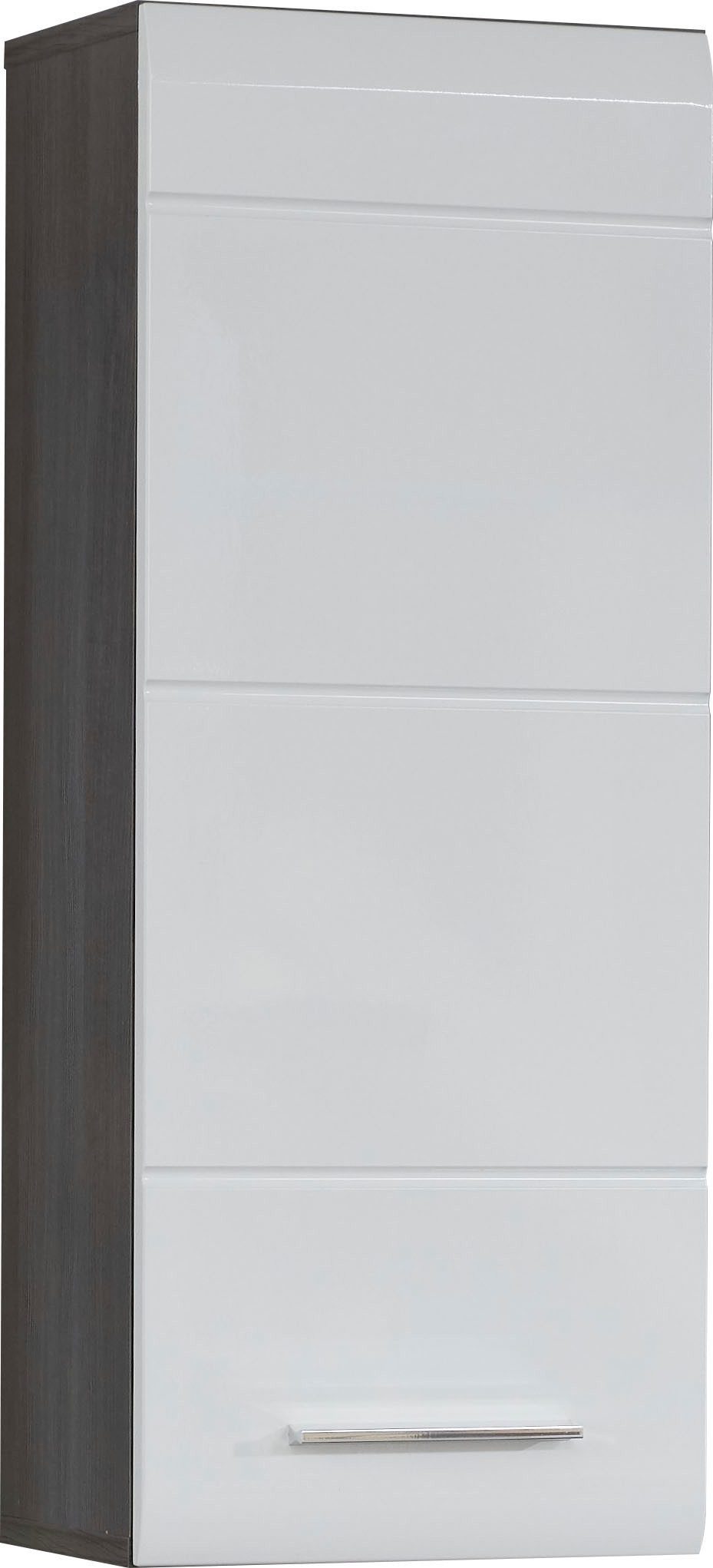 welltime Hängeschrank Sovana Badezimmerschrank mit 2 Fächern in Weiß - (B/T/H) 30/24/77 cm