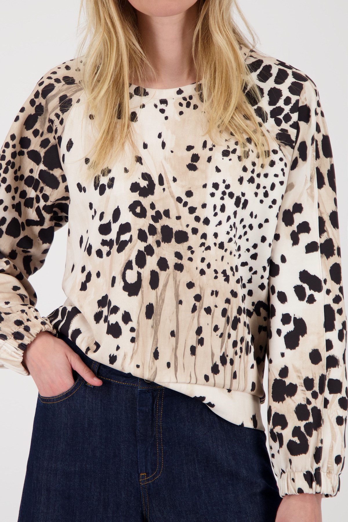 Monari Sweatshirt mit Leomuster Verona günstig online kaufen