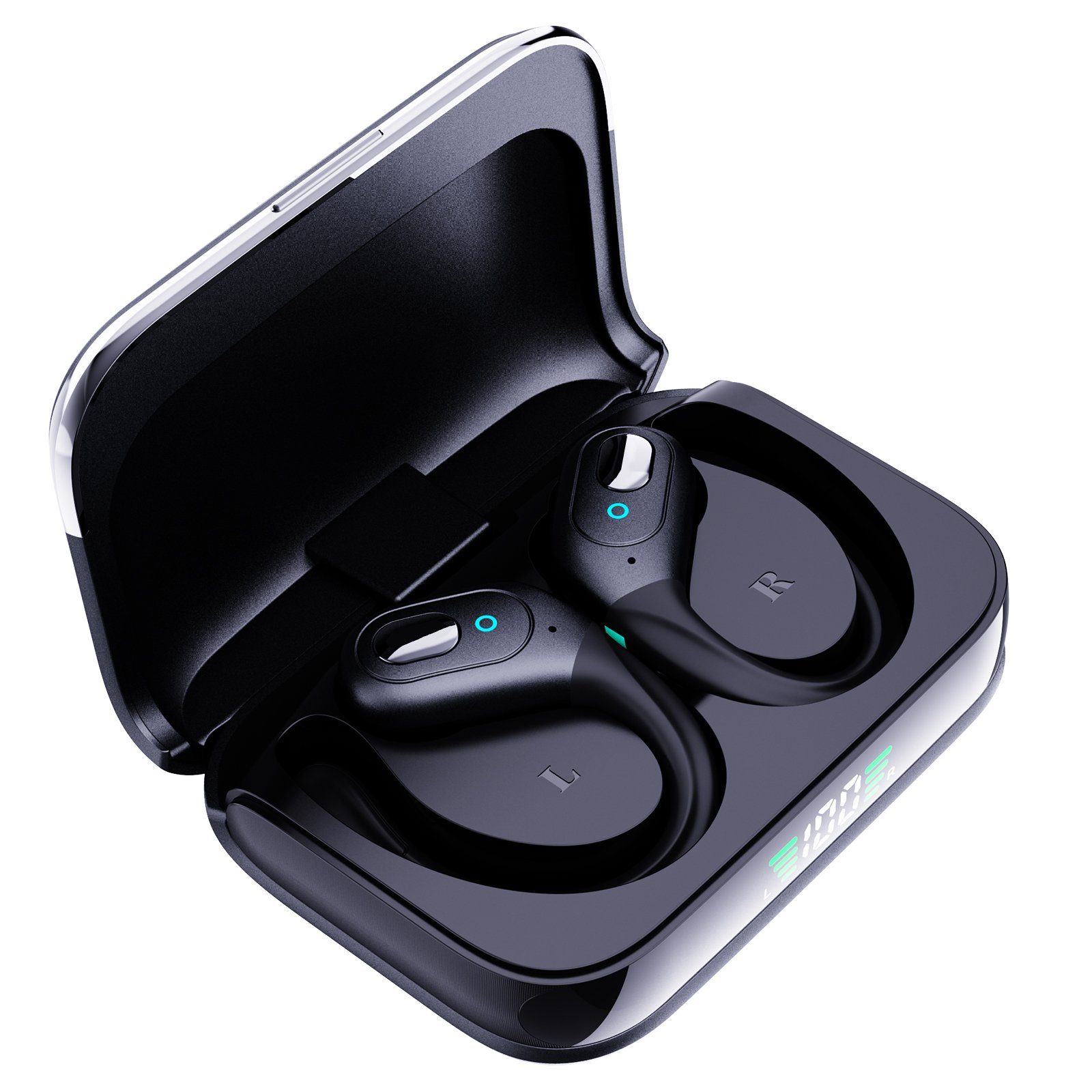 OKWISH Wireless Kopfhörer Headset Ohrhörer Earbuds Bluetooth HiFi Stereo  Bluetooth-Kopfhörer (Lärmreduzierung, Siri, Bluetooth 5.3, Ladeetui mit LED  Anzeige, Touch, Wasserdicht, Kabellos, Geräuschisolierung) | In-Ear-Kopfhörer