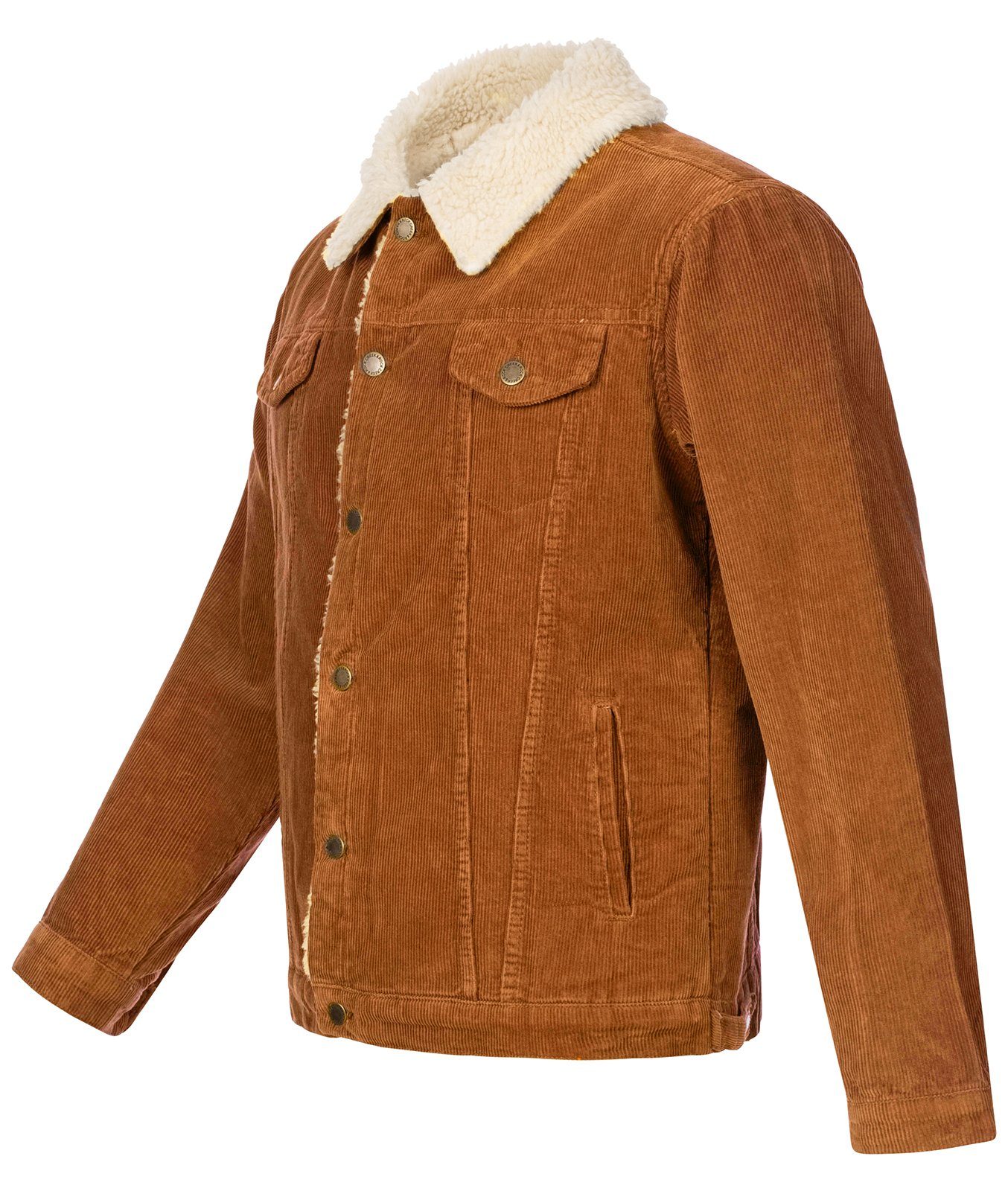 Rock Creek Winterjacke Herren Cordjacke mit Teddyfell-Kragen H-211 günstig online kaufen