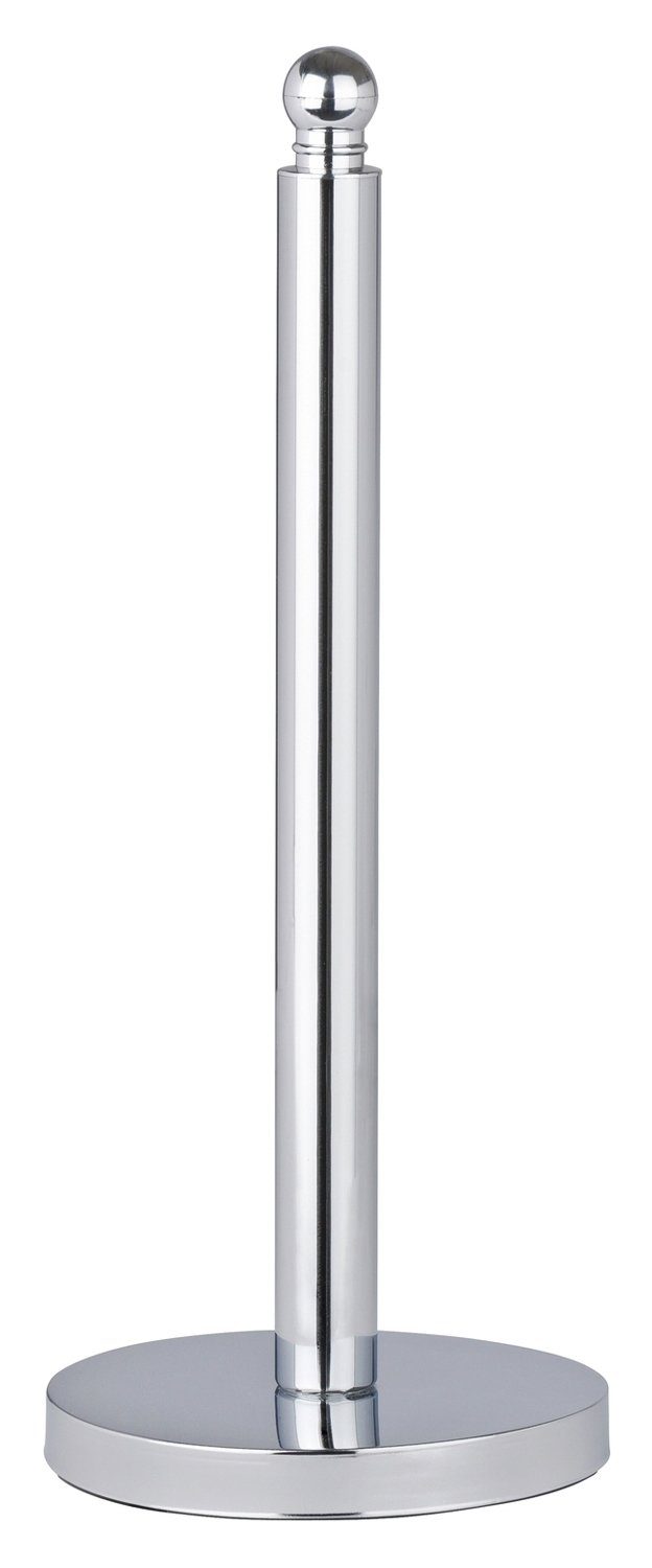 WENKO Toiletten-Ersatzrollenhalter VITERBO, Grau, H 35 cm, Edelstahl, für 3 Papierrollen, mit schwerer Bodenplatte, rostfrei