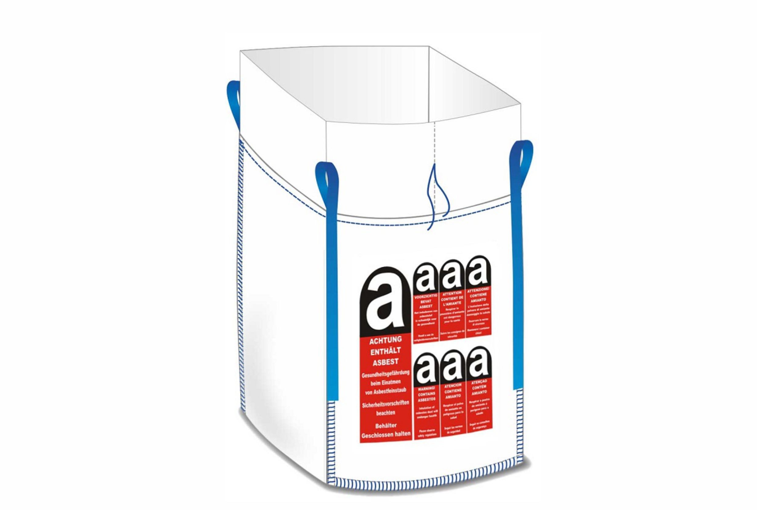 Z-Tex Big Bag Big Bag mit Schürze Asbest 90 x 90 x 110 cm, SWL 1.000 kg