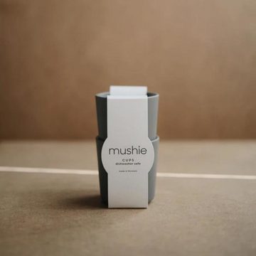 Mushie Becher 2er Set Smoke, 200 ml, Kunststoff, BPA-frei, Trinkbecher, Kinderbecher Trinkgefäß, Grau
