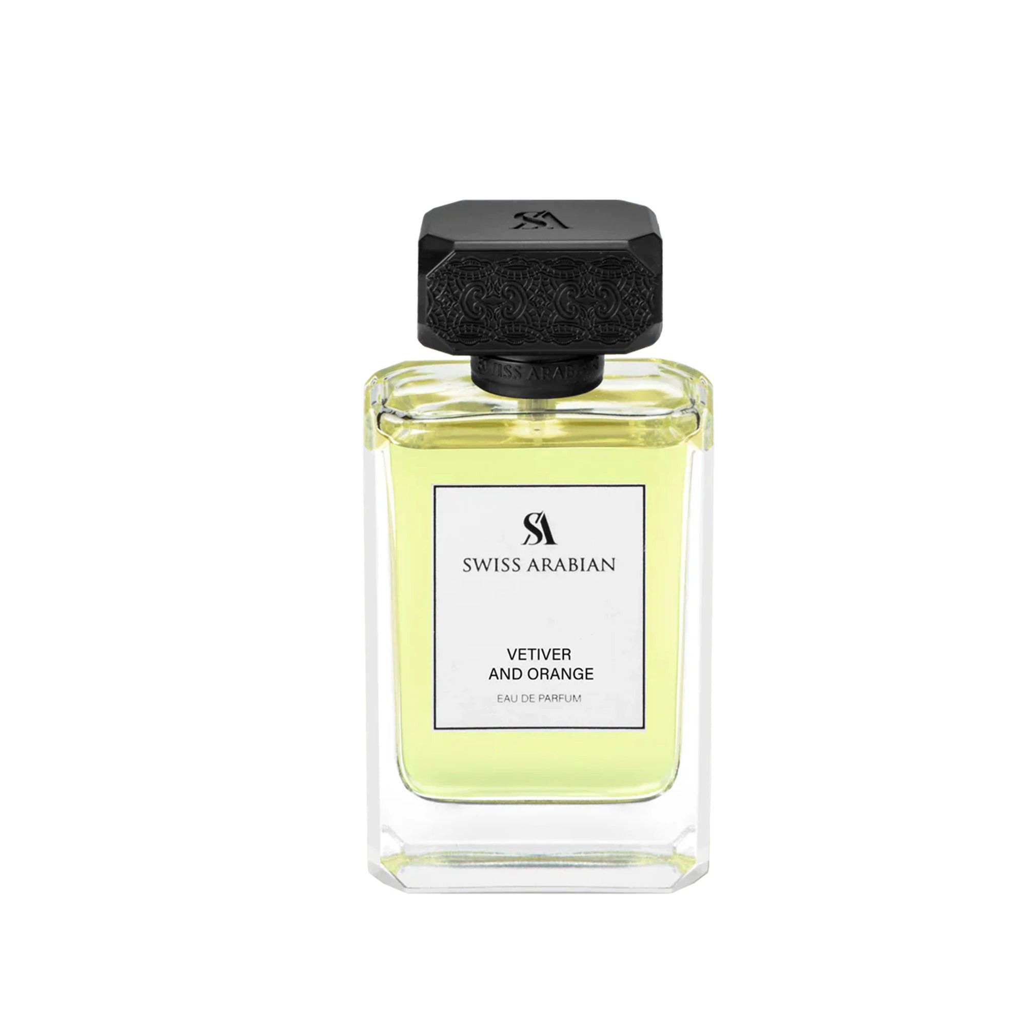 Swiss Arabian Eau de Parfum "VETIVER AND ORANGE "Frisch-zitrischer Duft mit holziger Tiefe, Elegante Kombination aus Grapefruit, Vetiver & warmen Holznoten
