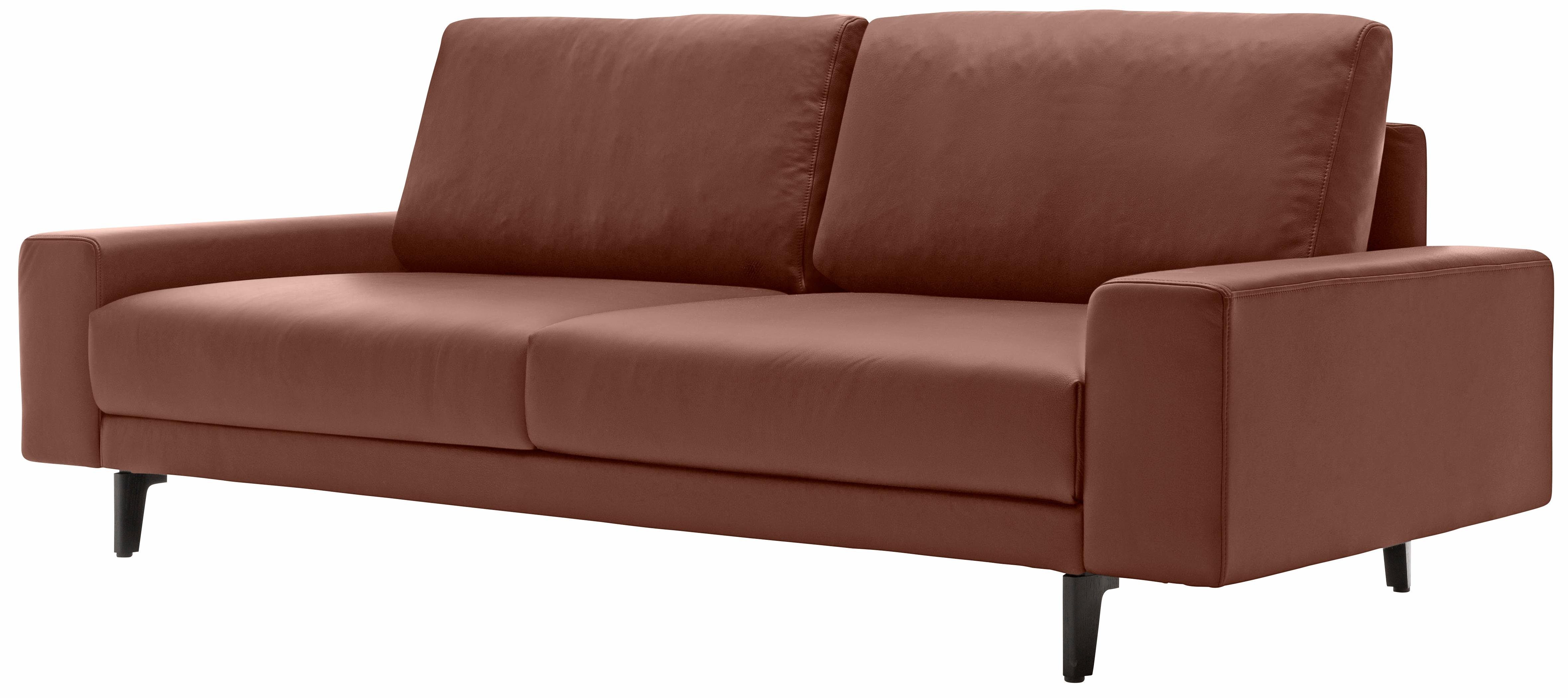 hülsta sofa 2-Sitzer hs.450, Armlehne breit niedrig, Alugussfüße in umbragrau, Breite 180 cm