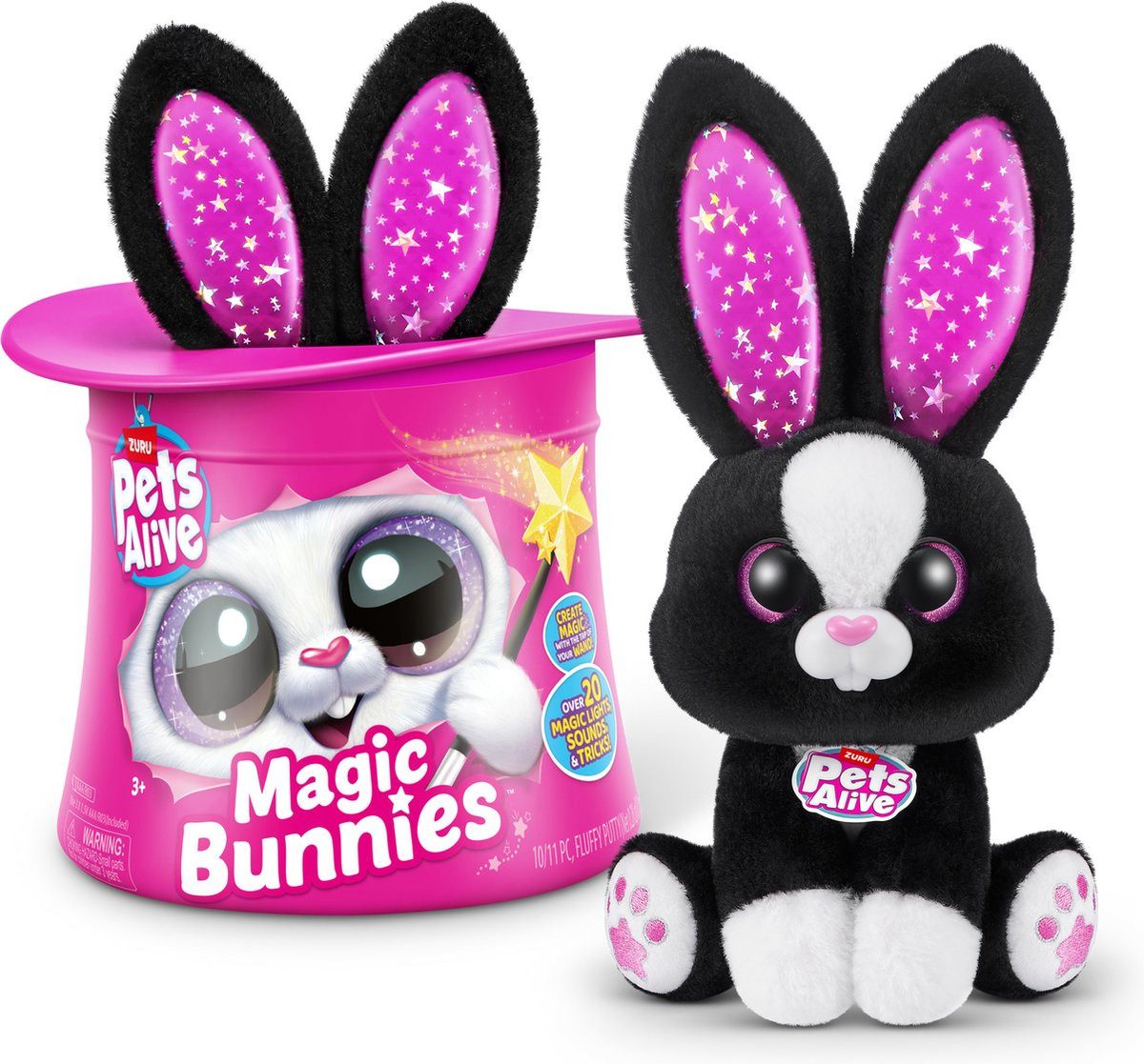 ZURU Zauberkasten Pets Alive Zauberhut Magic Bunnies in Schwarz - Bunny Hase