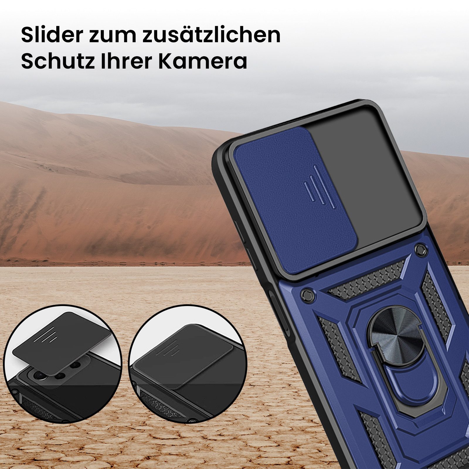Tec-Expert Handyhülle Outdoor Cover Hülle für Samsung Galaxy A05s 6.7 Zoll, 6.7", Premium Hülle mit Kameraschutz aus verstärktem Polycarbonat