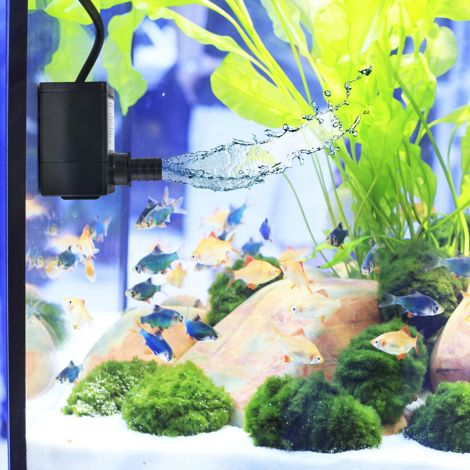 Thumbnail - KOMFOTTEU Wasserpumpe, Aquarium Pumpe mit 3 Düsen
