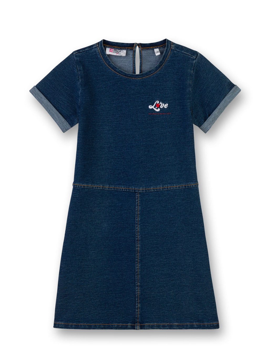 George Gina & Lucy Jeanskleid Mädchen Jeanskleid Baumwollmix kurzarm mit Stretch