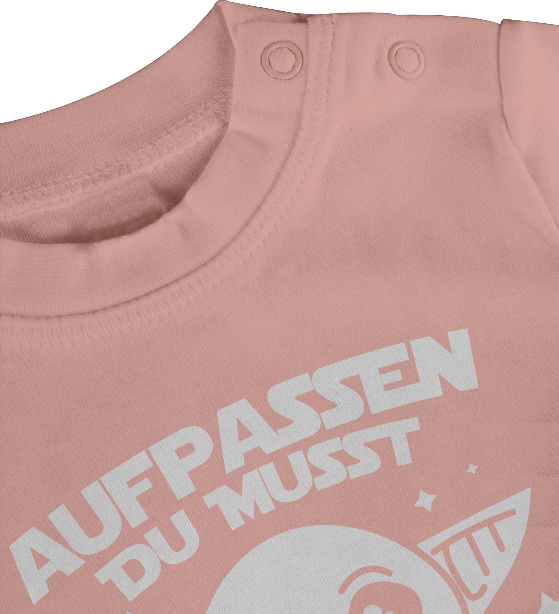 Shirtracer T-Shirt Aufpassen du musst zwei ich jetzt bin Parodie weiß 2. Geburtstag