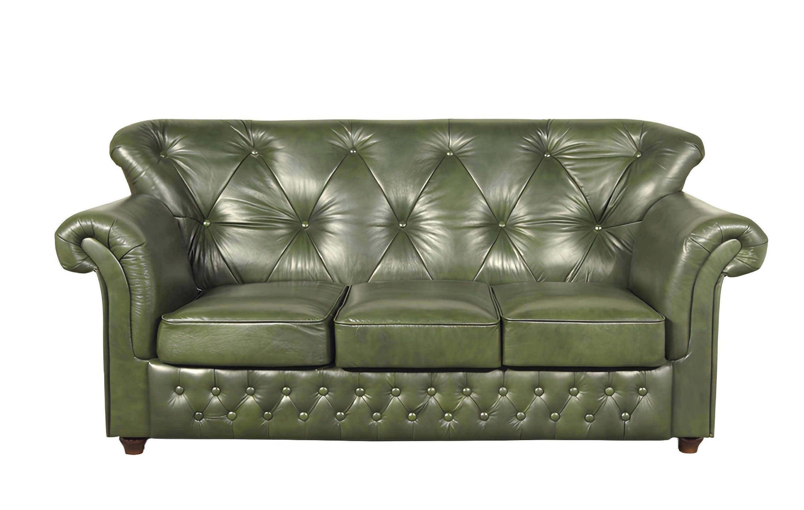 Xlmoebel Chesterfield-Sofa Luxuriöses Chesterfield-Sofa aus Leder und Textilstoff, Hergestellt in Europa