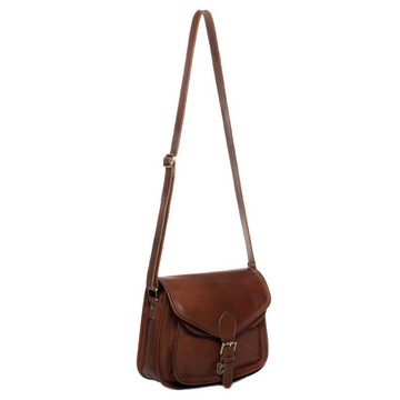 SID & VAIN Schultertasche »LORI«, Umhängetasche echt Leder Damen, Handtasche Ledertasche hellbraun