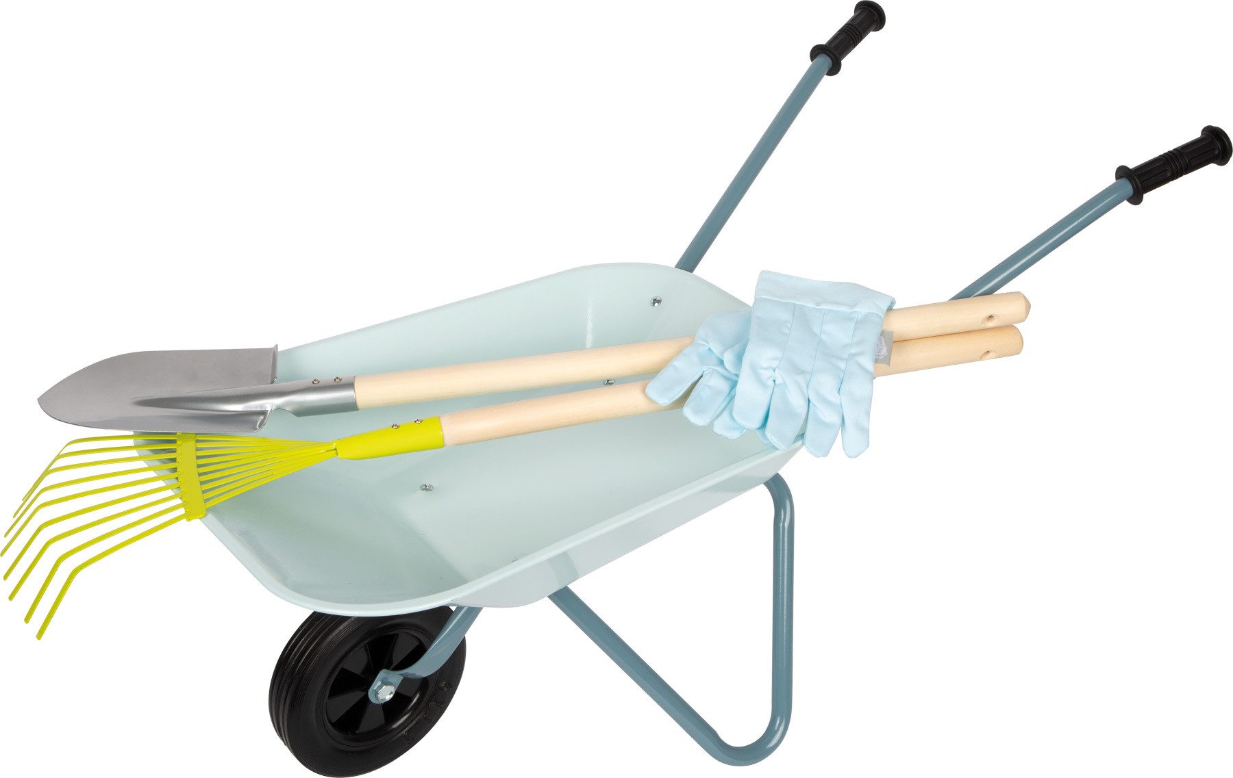 Small Foot Schubkarre Gartenwerkzeug-Set mit Schubkarre, (Set, 4-tlg), für Kinder; mit Gartenwerkzeug