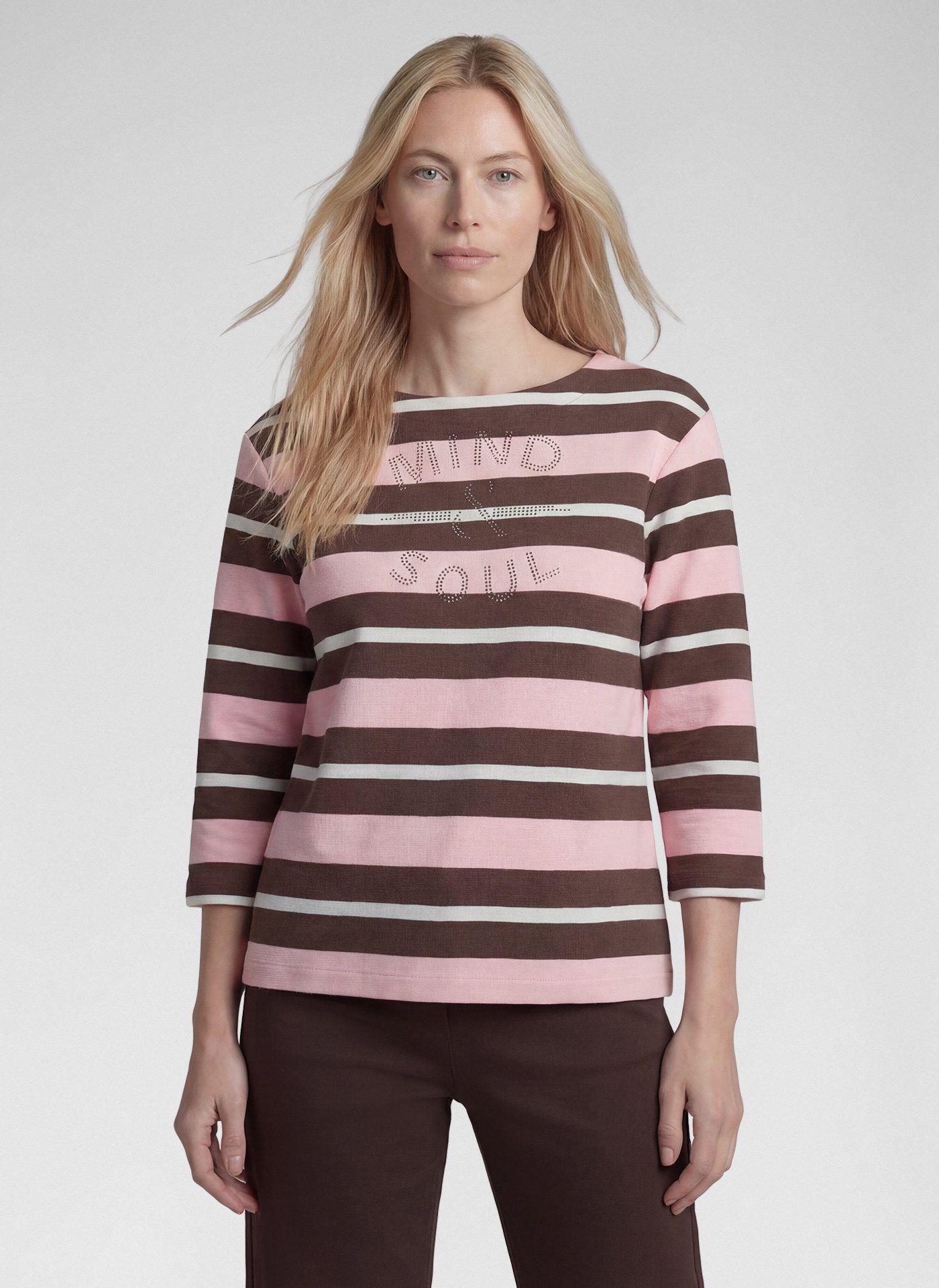 Rabe 3/4-Arm-Shirt mit Glitzersteinen