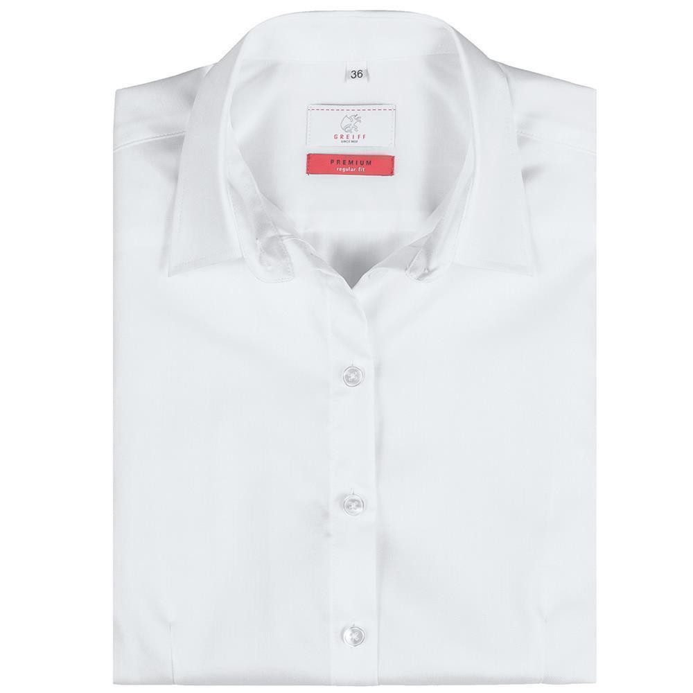 GREIFF Kurzarmbluse Greiff Corporate Bluse PREMIUM Damen OEKO TEX® Bügelfrei Weiß – Bild 3 von 4