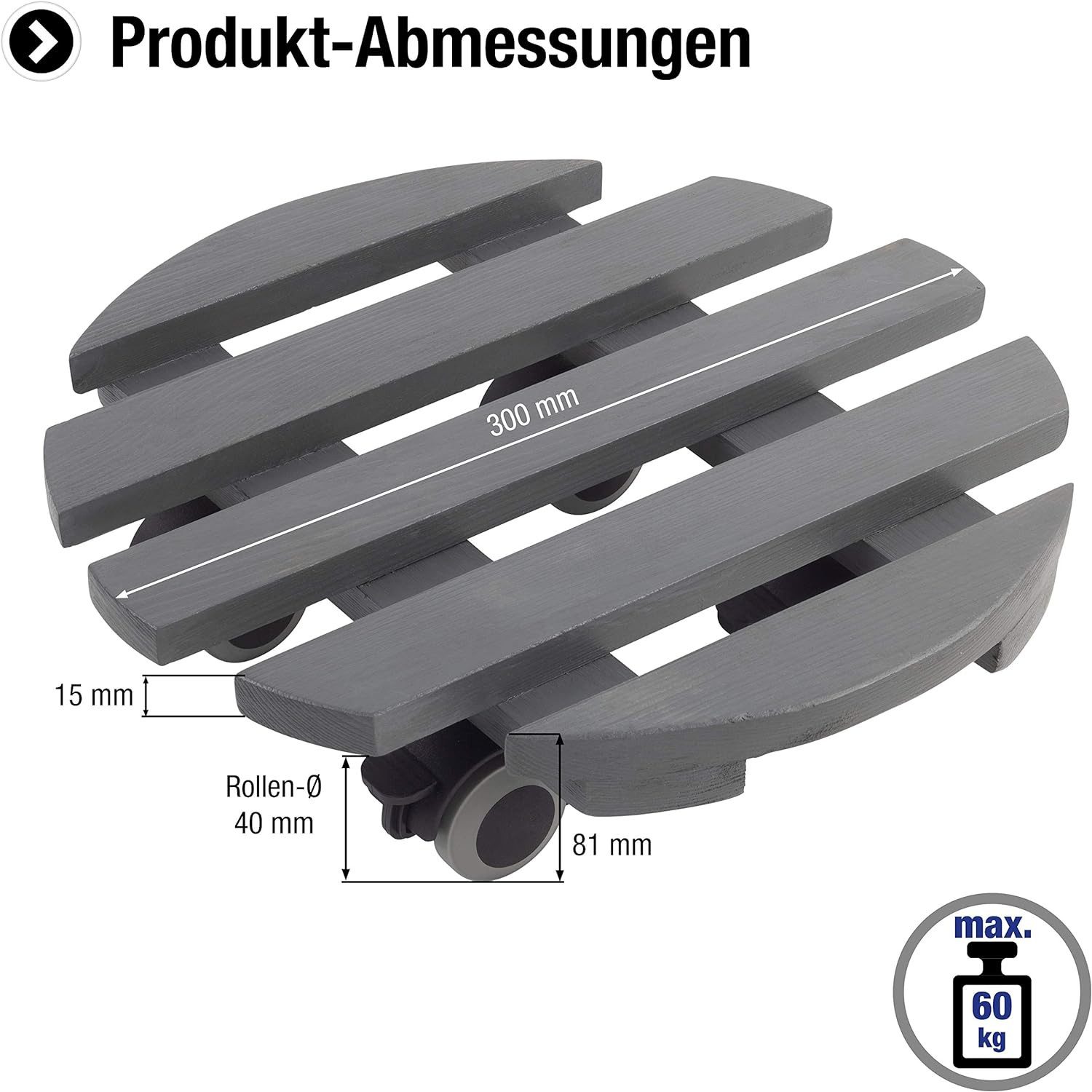 Meister Werkzeuge Pflanzenroller Pflanzenroller Blumentopf Transportroller günstig online kaufen