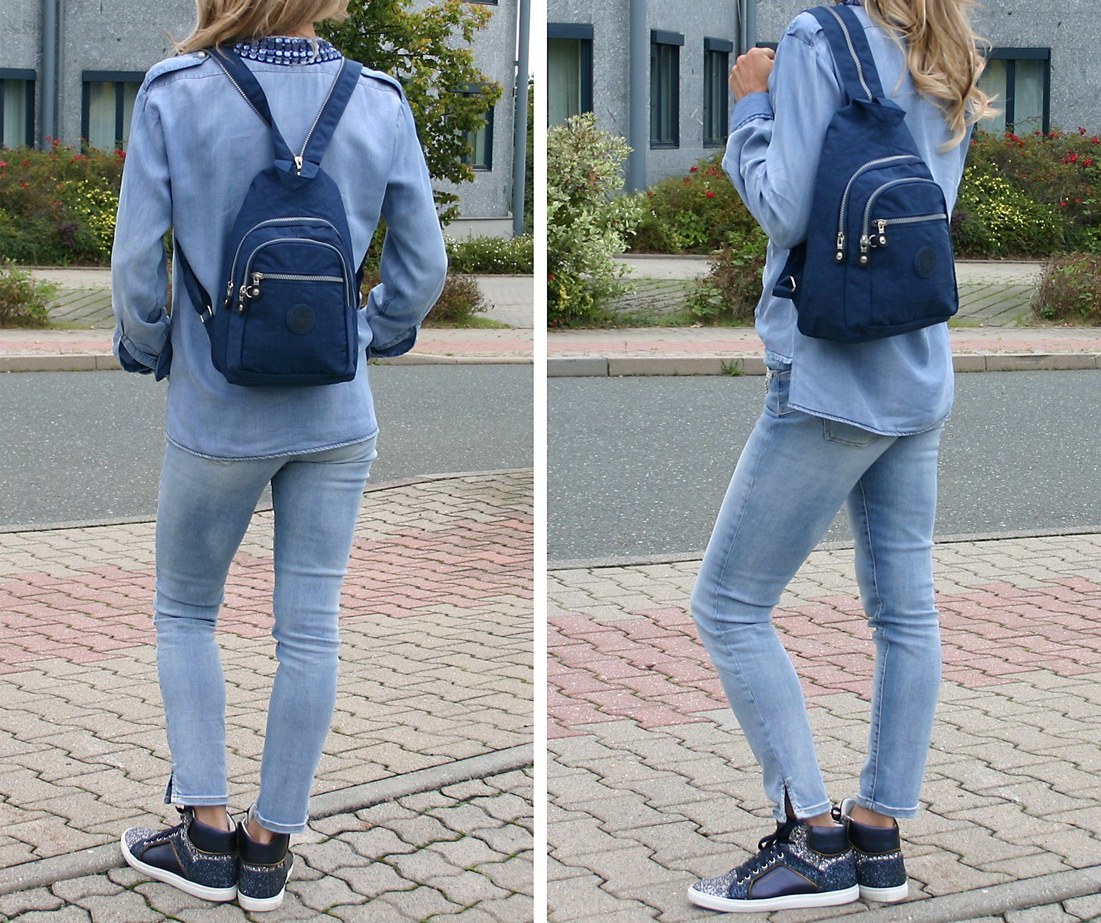 CF CATTERFELD Cityrucksack Sehr leichter Damen Daypack - Freizeit, Fahrrad - Nylon Rucksack