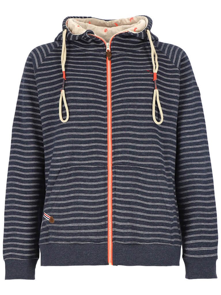 modAS Kapuzensweatjacke Damen Sweatjacke Streifen mit Kapuze - Gestreifte K günstig online kaufen