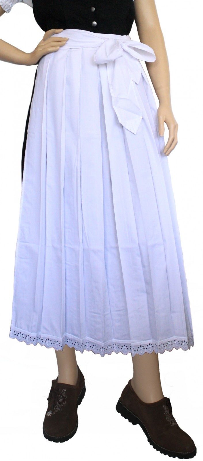 German Wear Dirndlschürze GW1600-3 weiß, Lange Dirndl Schürze Trachtenschür günstig online kaufen