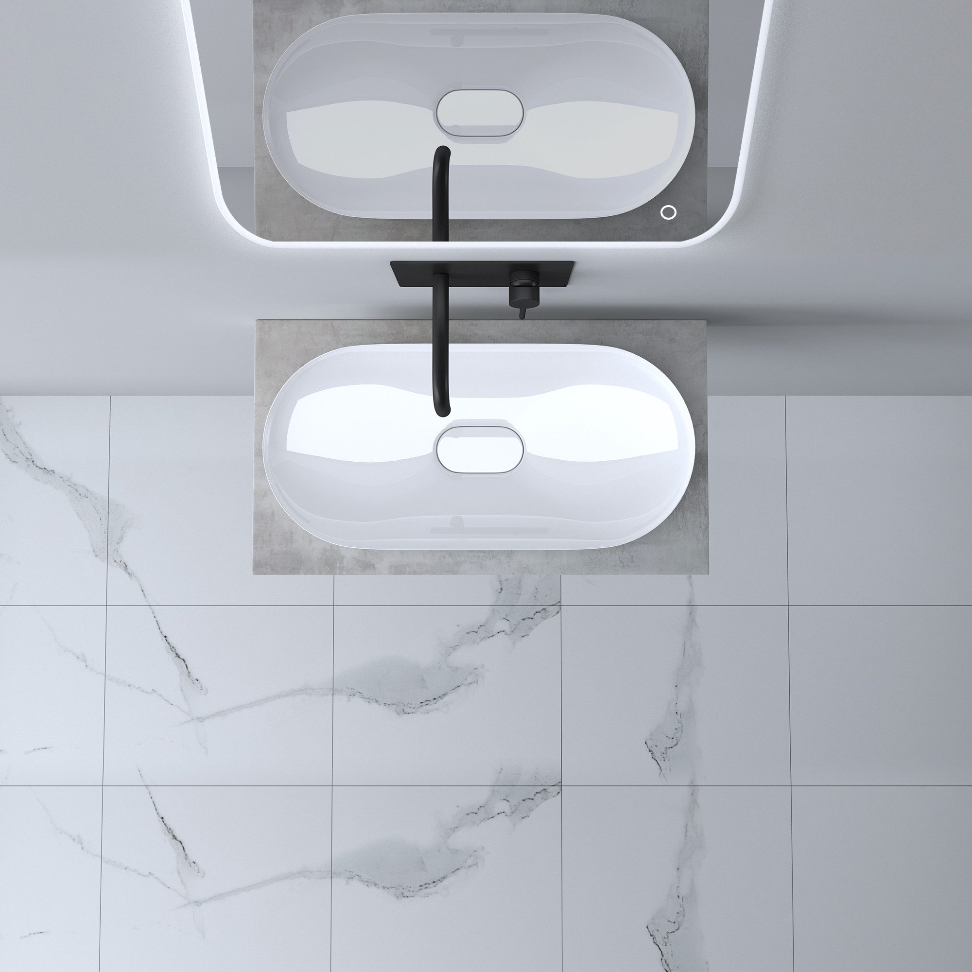 Mai & Mai Waschtischplatte Holzplatte Badezimmer Inkl. 2x Edelstahl Konsole günstig online kaufen