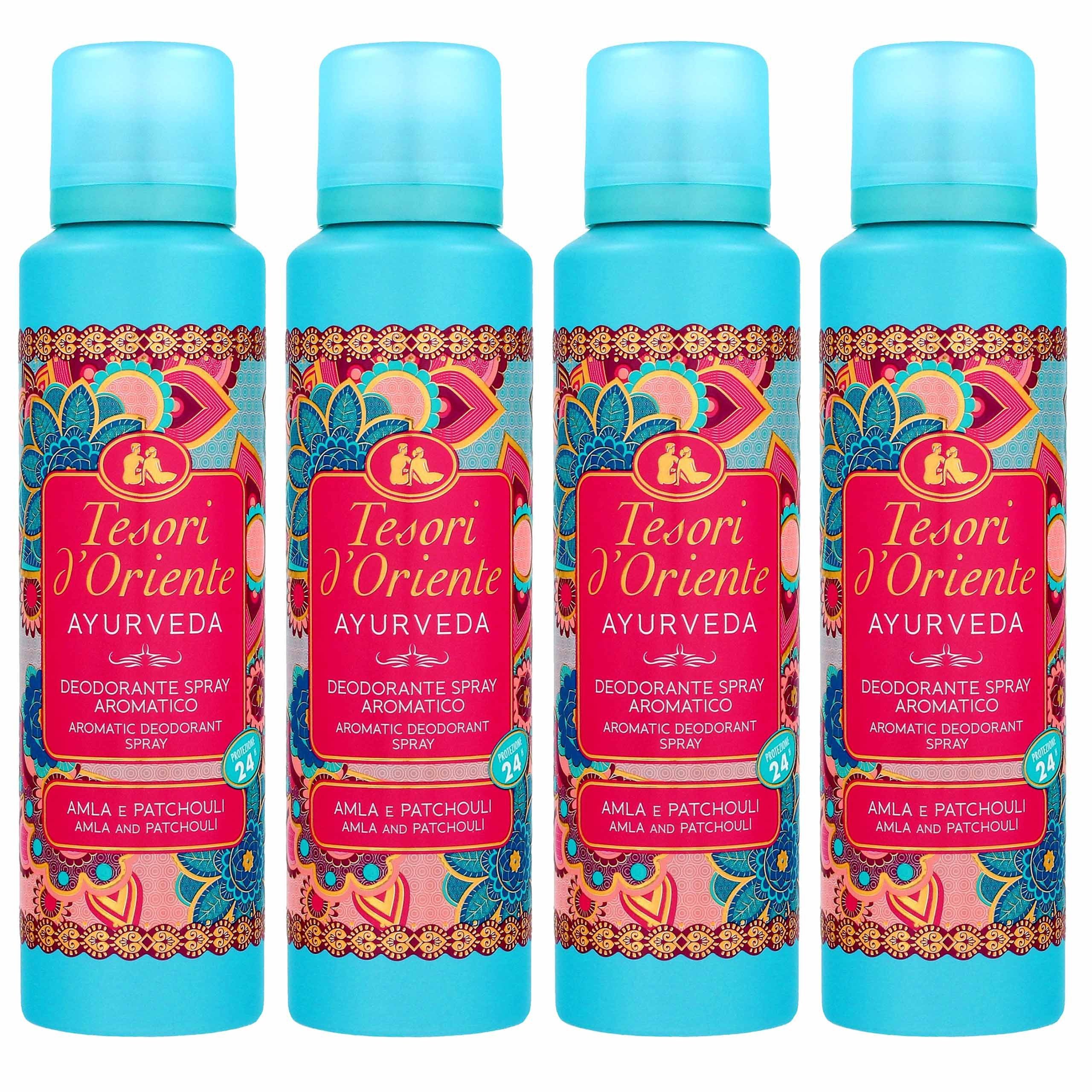 Tesori d´Oriente Bodyspray Tesori d'Oriente Ayurveda Deodorant 150 ml, 4-tlg.