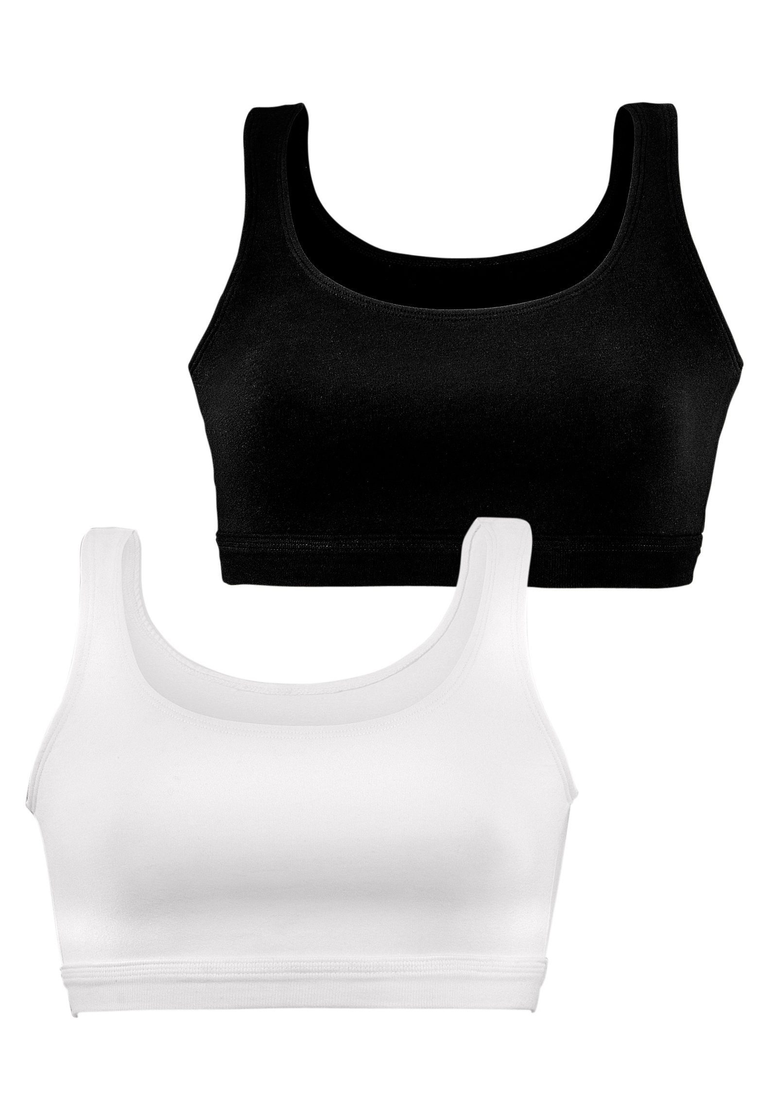 petite fleur Bustier (2 Stück) Cup A/B-C/D aus elastischer Baumwoll-Qualität