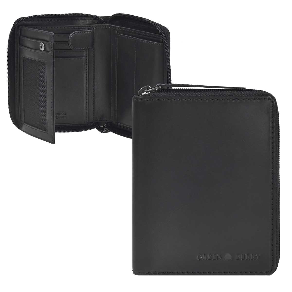 Geldbörse "Pure Black" Leder