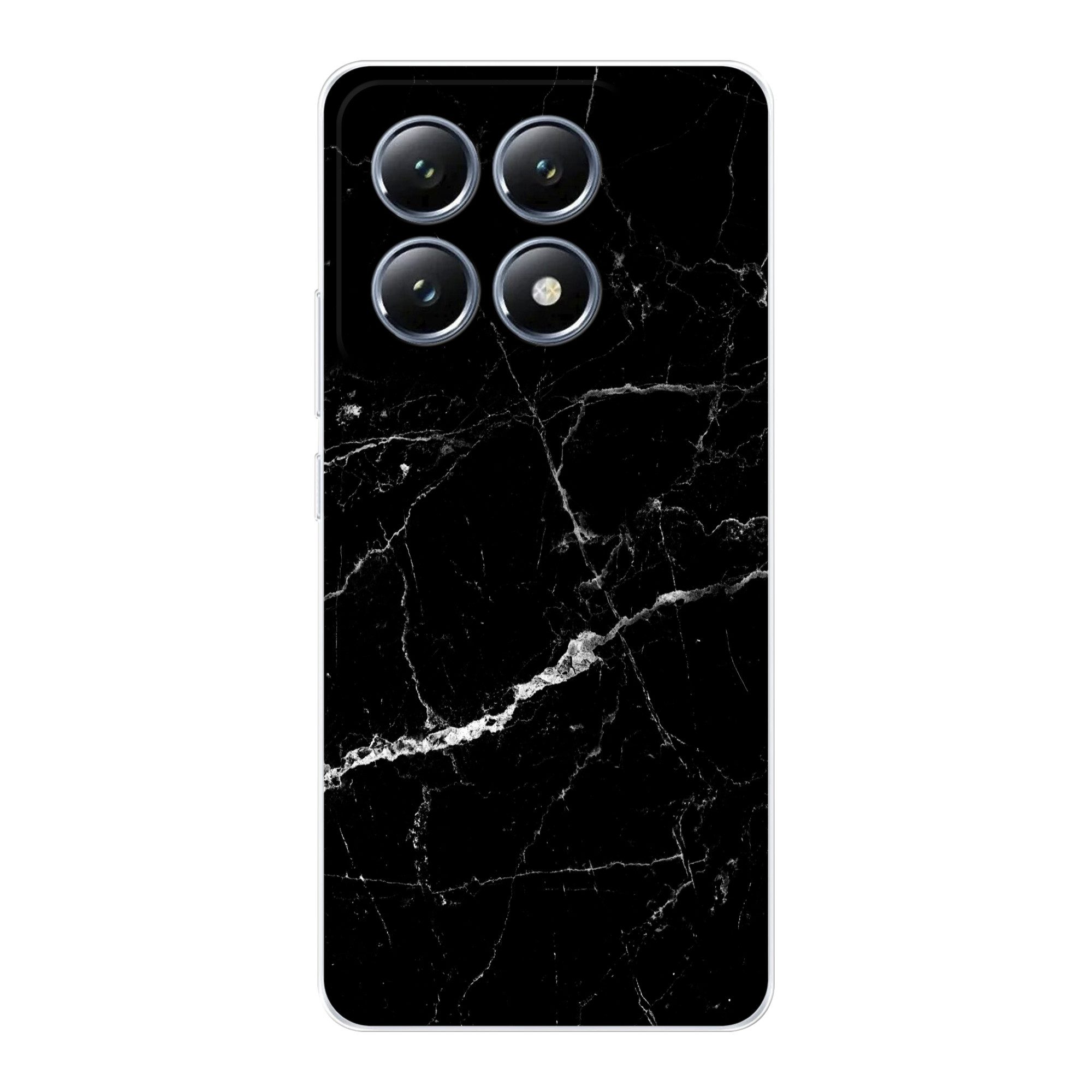 MuchoWow Handyhülle für Xiaomi 14T Marmoroptik - Schwarz - Luxus, Handy Case, Silikon, Bumper Case Dünn